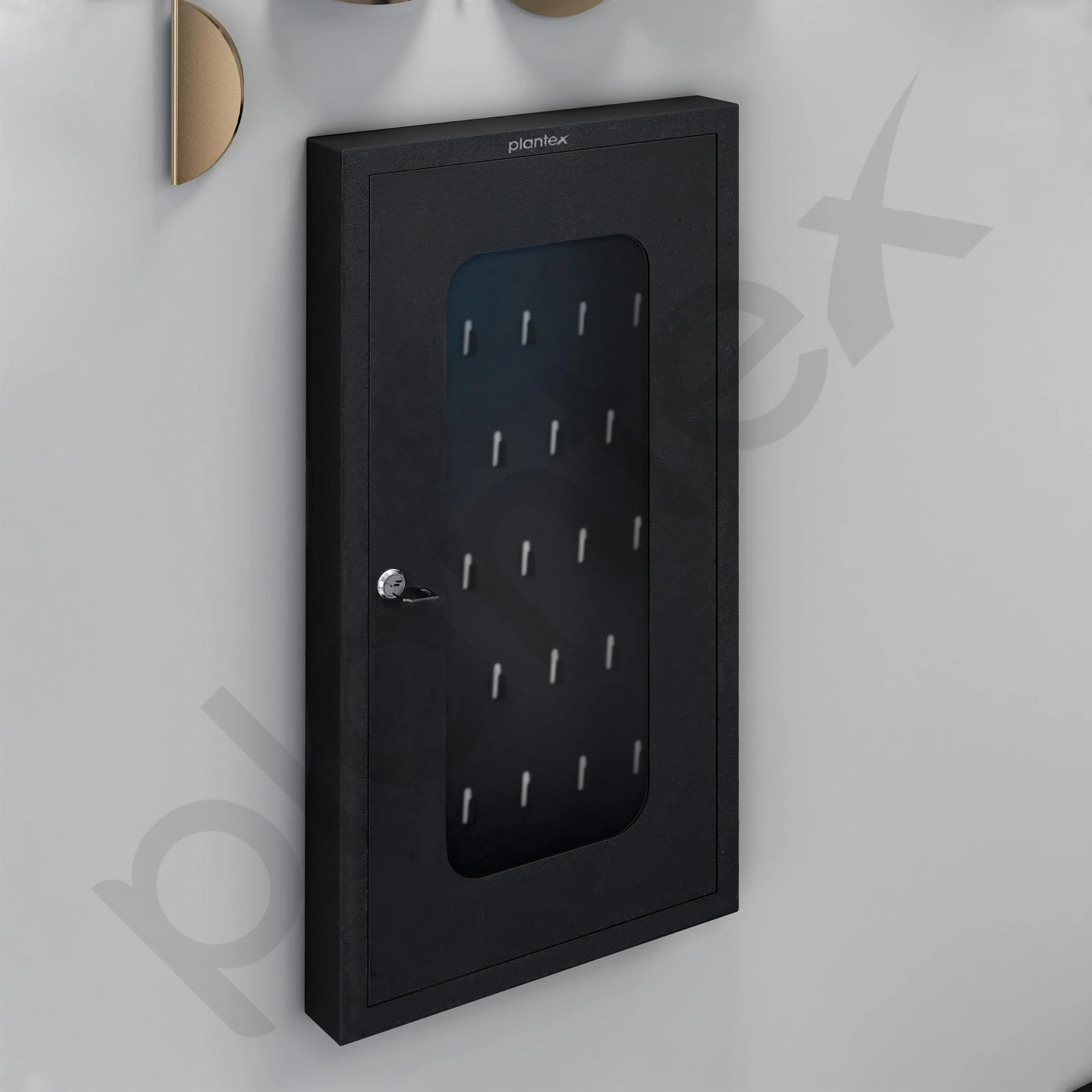 Plantex GI Steel Key Storage Box/Key Cabinet with 30 Key-Holders with Lock for Home/Key Holder for Office/Hotel/Companies - Wall Mount (Black) - Image 7