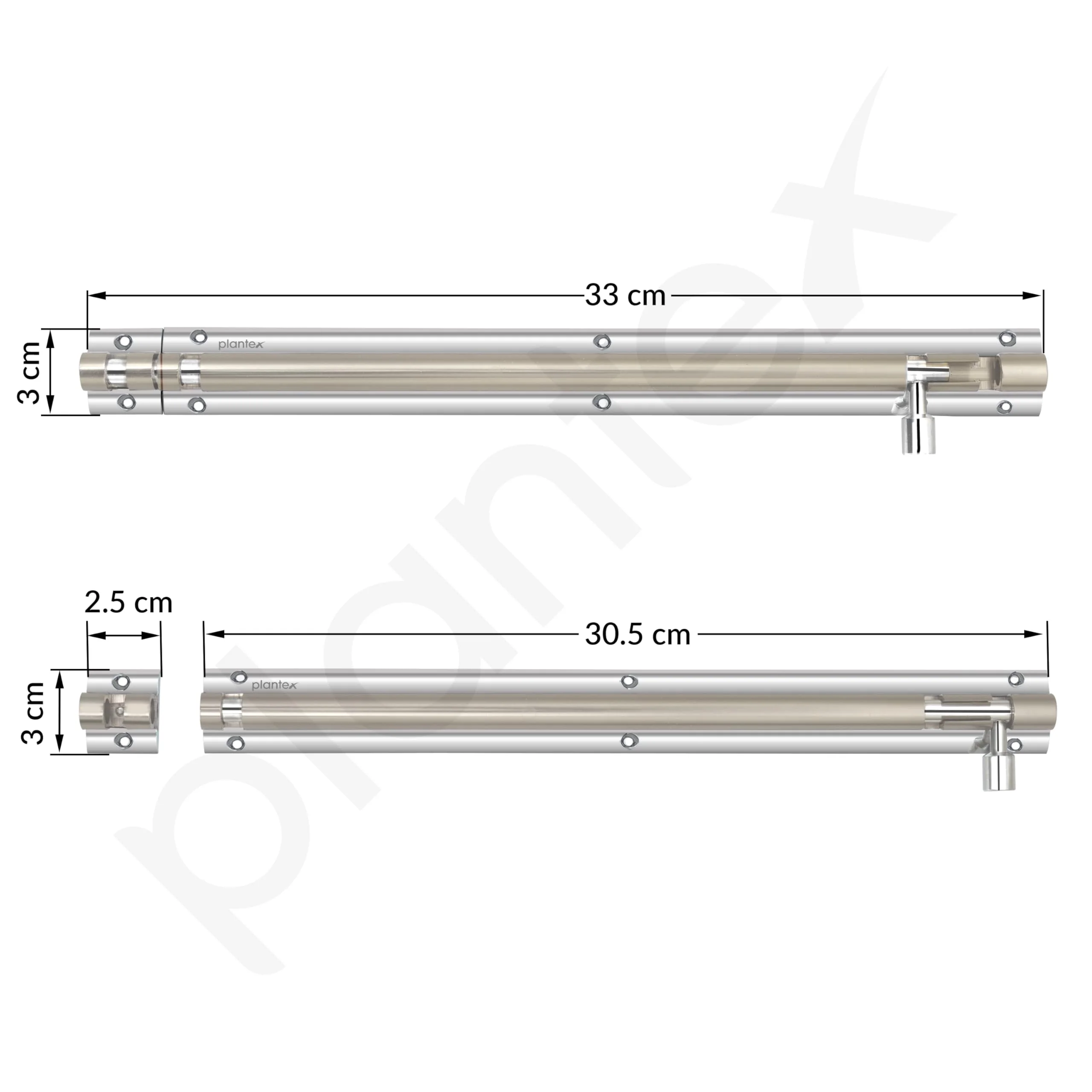 Plantex Heavy Duty 12-inch Joint-Less Tower Bolt for Wooden and PVC Doors for Home Main Door/Bathroom/Windows/Wardrobe - Pack of 1 (703, Silver and Chrome) - Image 3