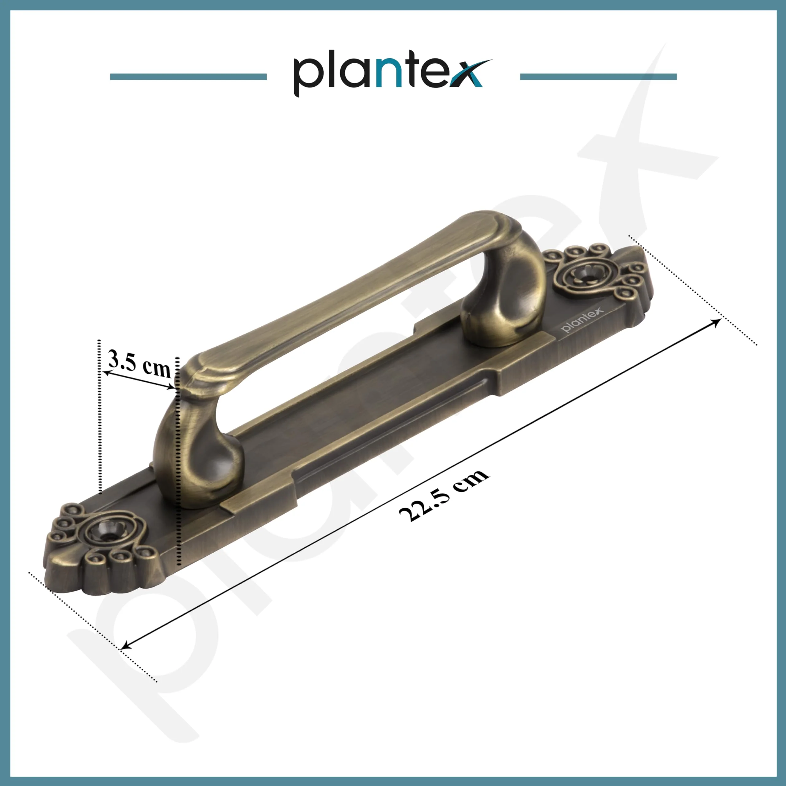 Plantex Heavy Duty 8 Inch Main Door Handle/Pull Push Handle for Home & Hotel/3 Years Warranty Pack of 1 (294,Brass Antique Finish) - Image 2