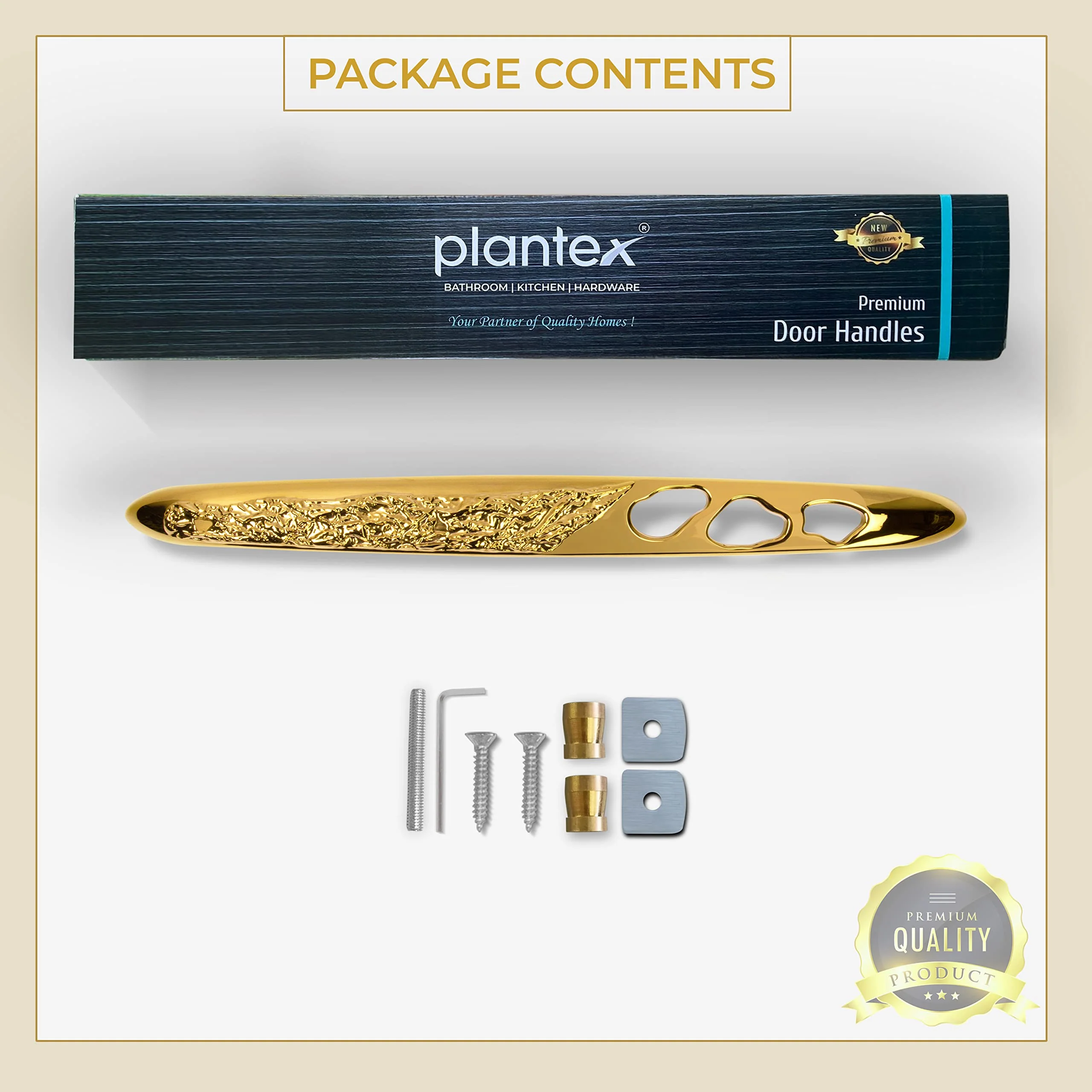 Plantex Heavy Duty Door Handle/13-inches Main Door Handle/Pull Push Door Handle/Door & Home Decor - Pack of 1 (311-PVD Gold Finish) - 3 Years Warranty - Image 7