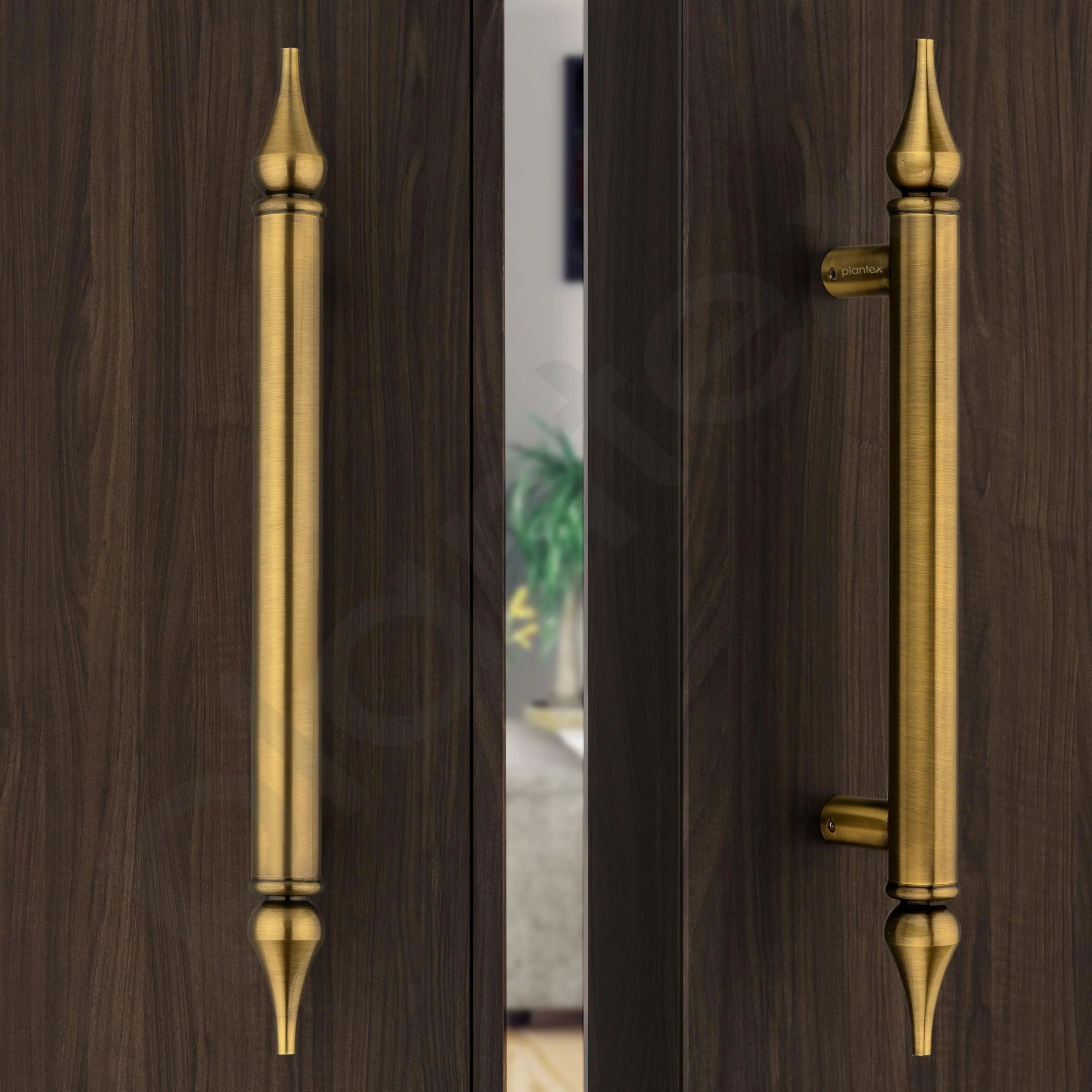 Plantex Heavy Duty Door Handle/14 Inch Main Door Handle/Pull-Push Door Handle/Door & Home Decor - Pack of 2 (Brass Antique) - 3 Years Warranty, Pull Handle - Image 6