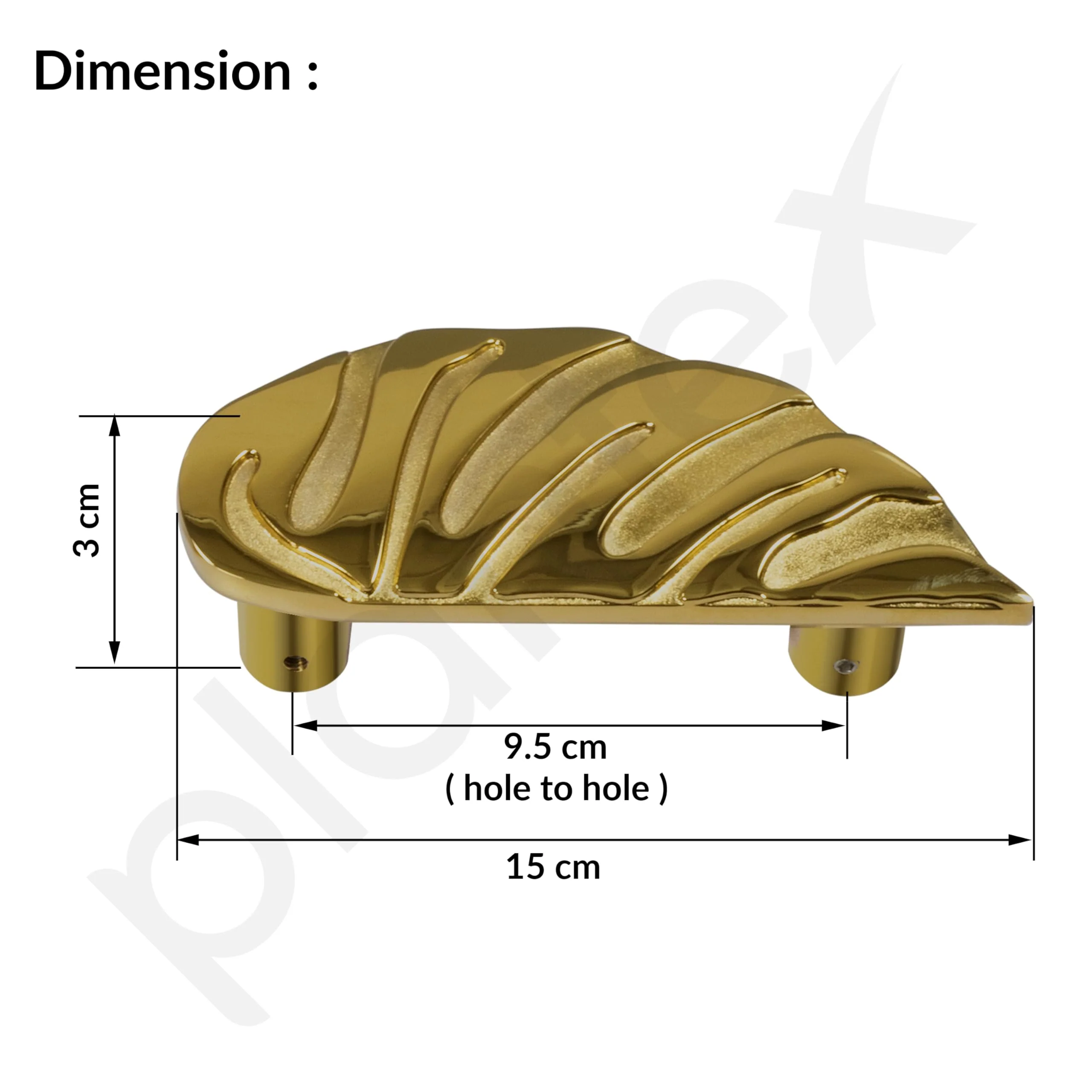 Plantex Heavy Duty Door Handle/6-inches Leaf Shape Main Door Handle/Pull Push Door Handle/Door & Home Decor (295-Golden Finish) - 3 Years Warranty - Image 2