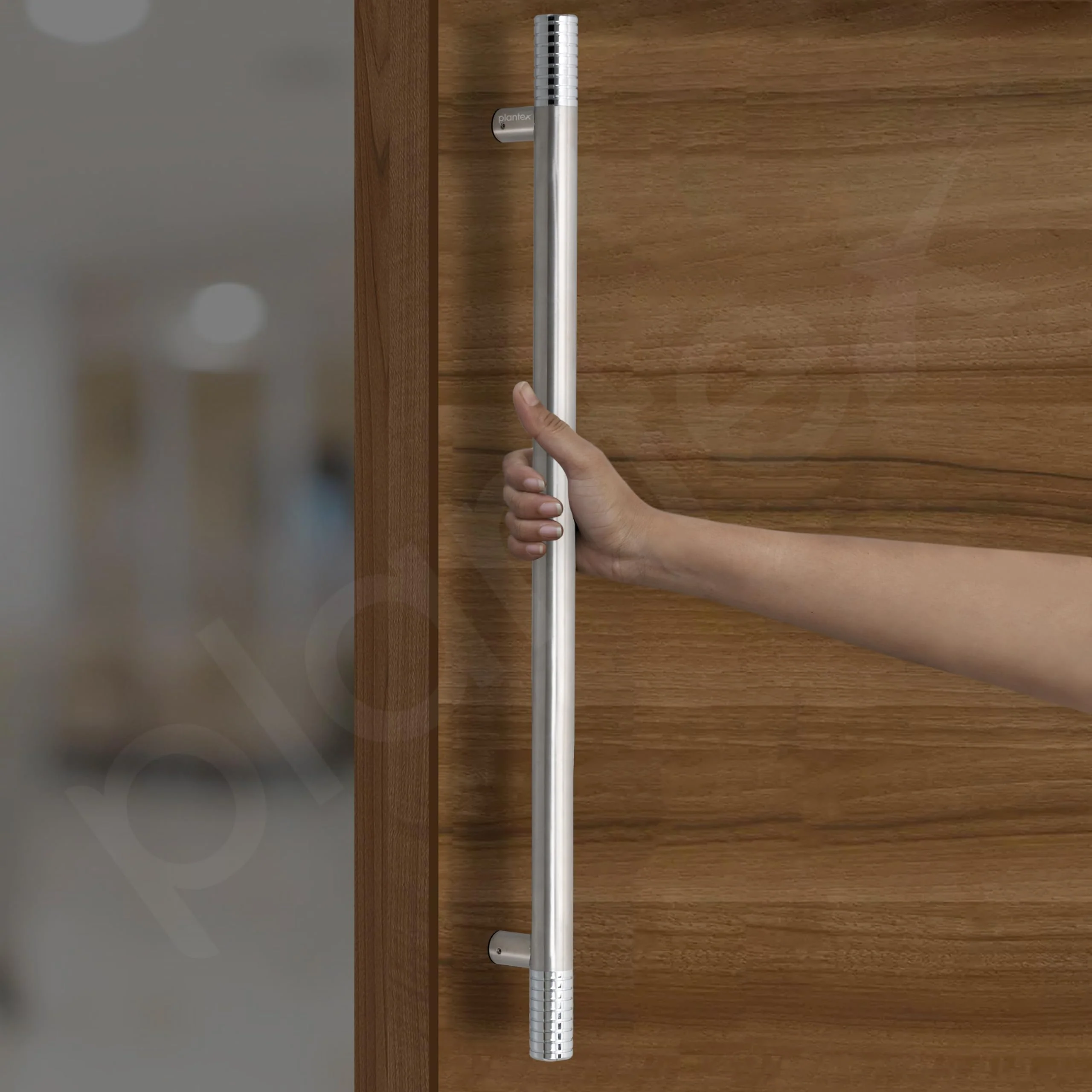 Plantex Heavy Duty Door Handle/Door & Home Decor/30 Inch Main Door Handle/Door Pull-Push Handle - Pack Of 1 (Satin) - 3 Years Warranty ,Silver - Image 2