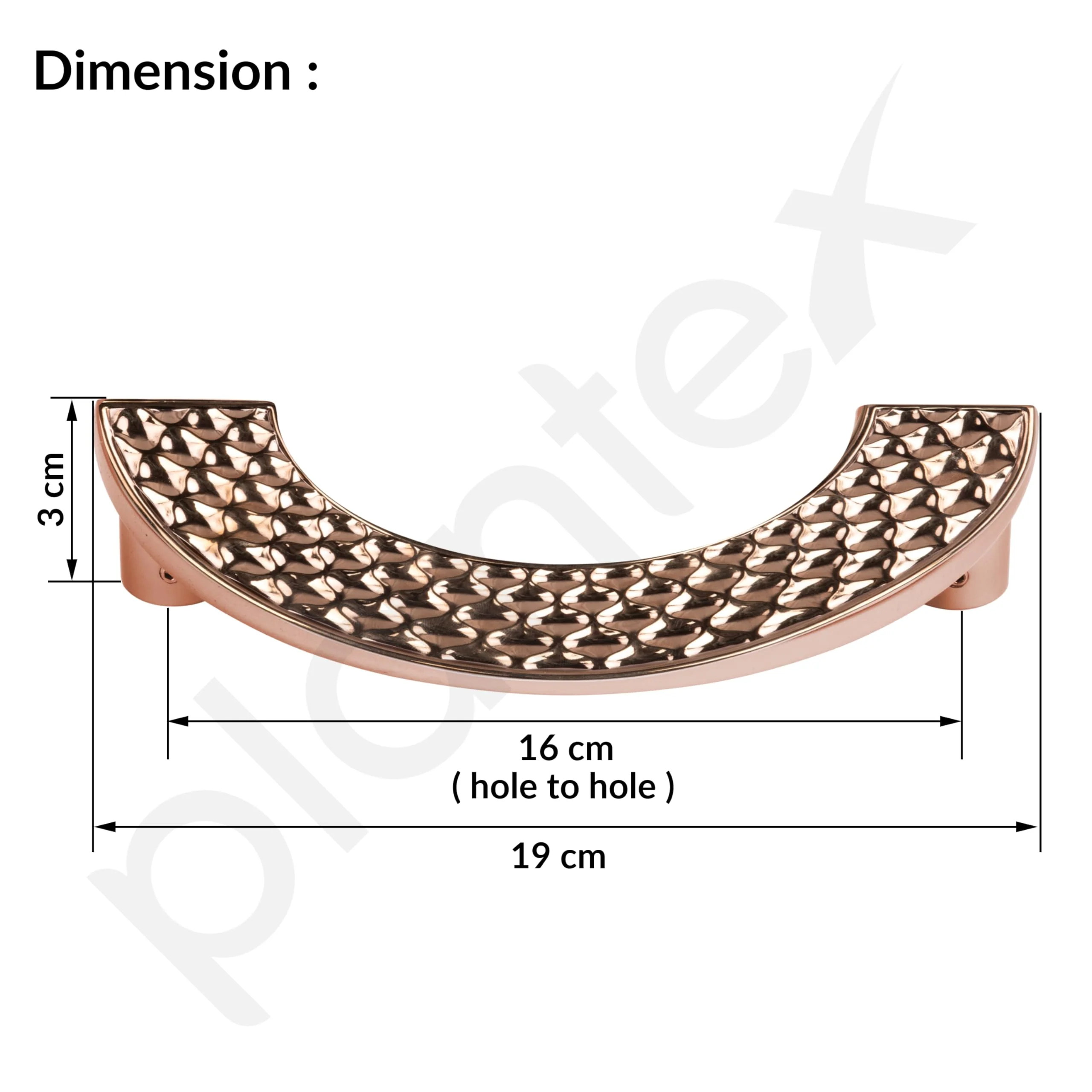 Plantex Heavy Duty Door Handle/Door & Home Decor/8-inches Round Shape Main Door Handle/Door Pull Push Handle Set (276-Rose Gold Finish) - 3 Years Warranty - Image 2