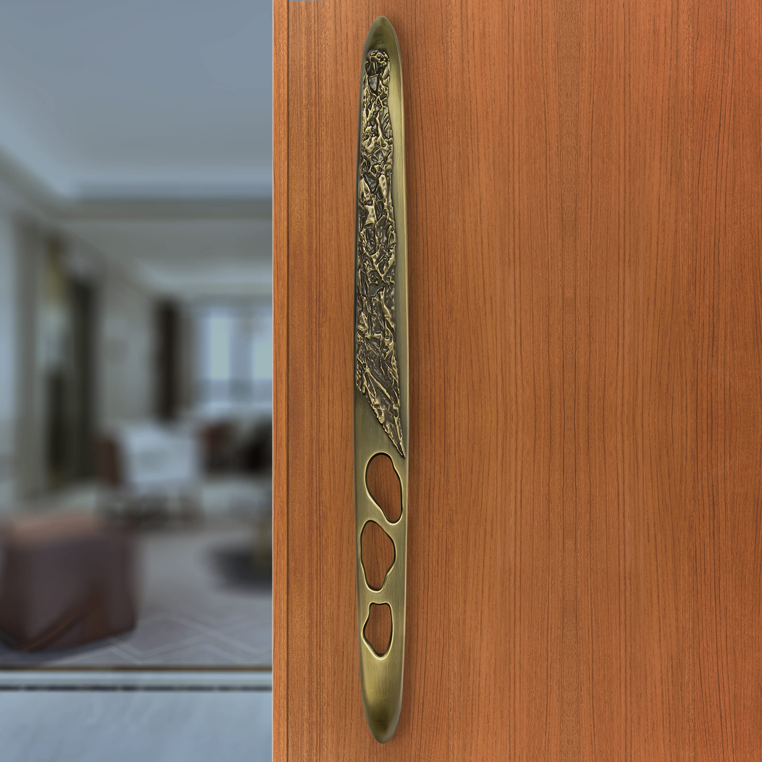Plantex Heavy Duty Door Handle for Main Door/13-inches Antique Door Handle for Main Door/Pull Push Door Handle for Home/Office/Hotel - Pack of 1 (311-Brass Antique Finish) - 3 Years Warranty - Image 3