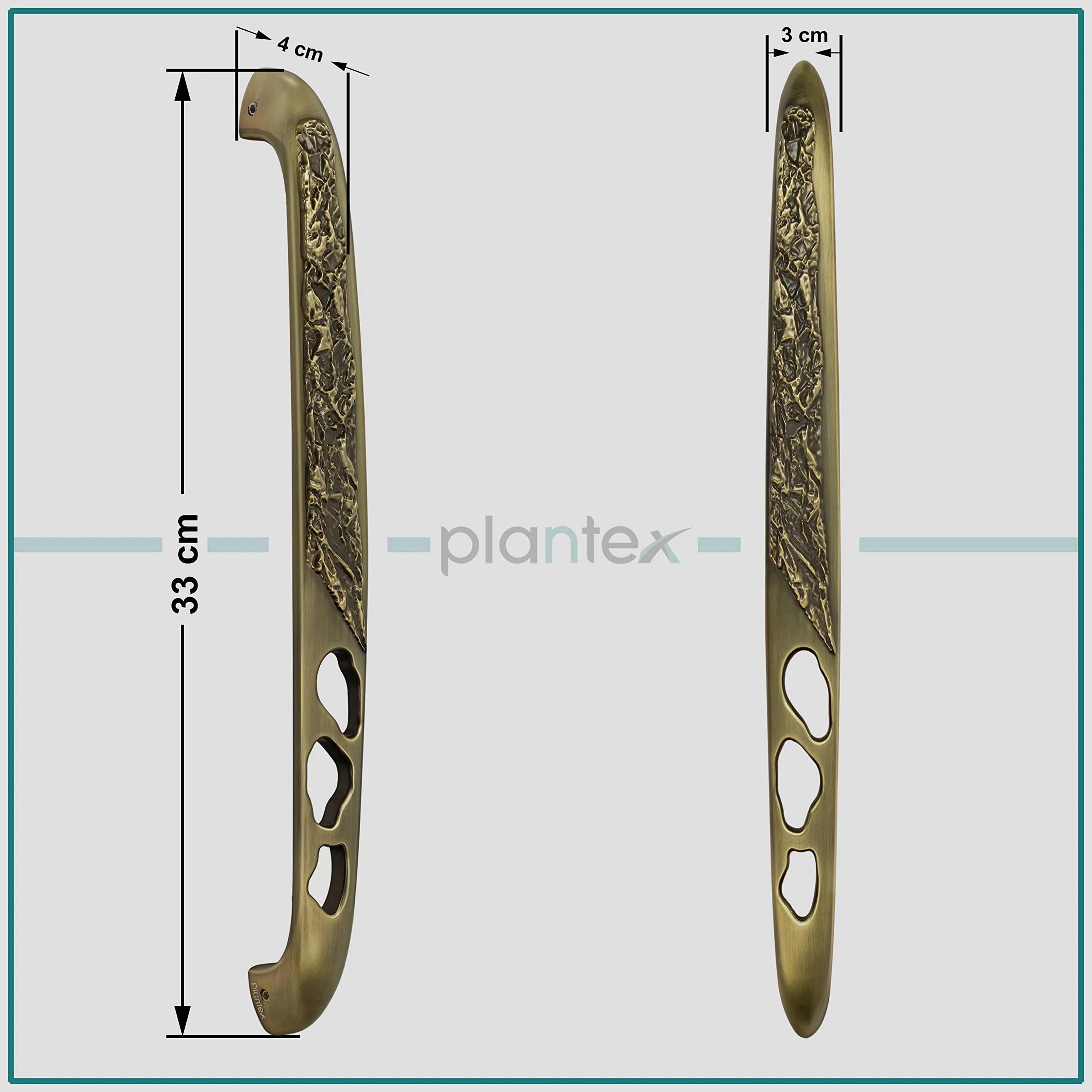 Plantex Heavy Duty Door Handle for Main Door/13-inches Antique Door Handle for Main Door/Pull Push Door Handle for Home/Office/Hotel - Pack of 1 (311-Brass Antique Finish) - 3 Years Warranty - Image 4