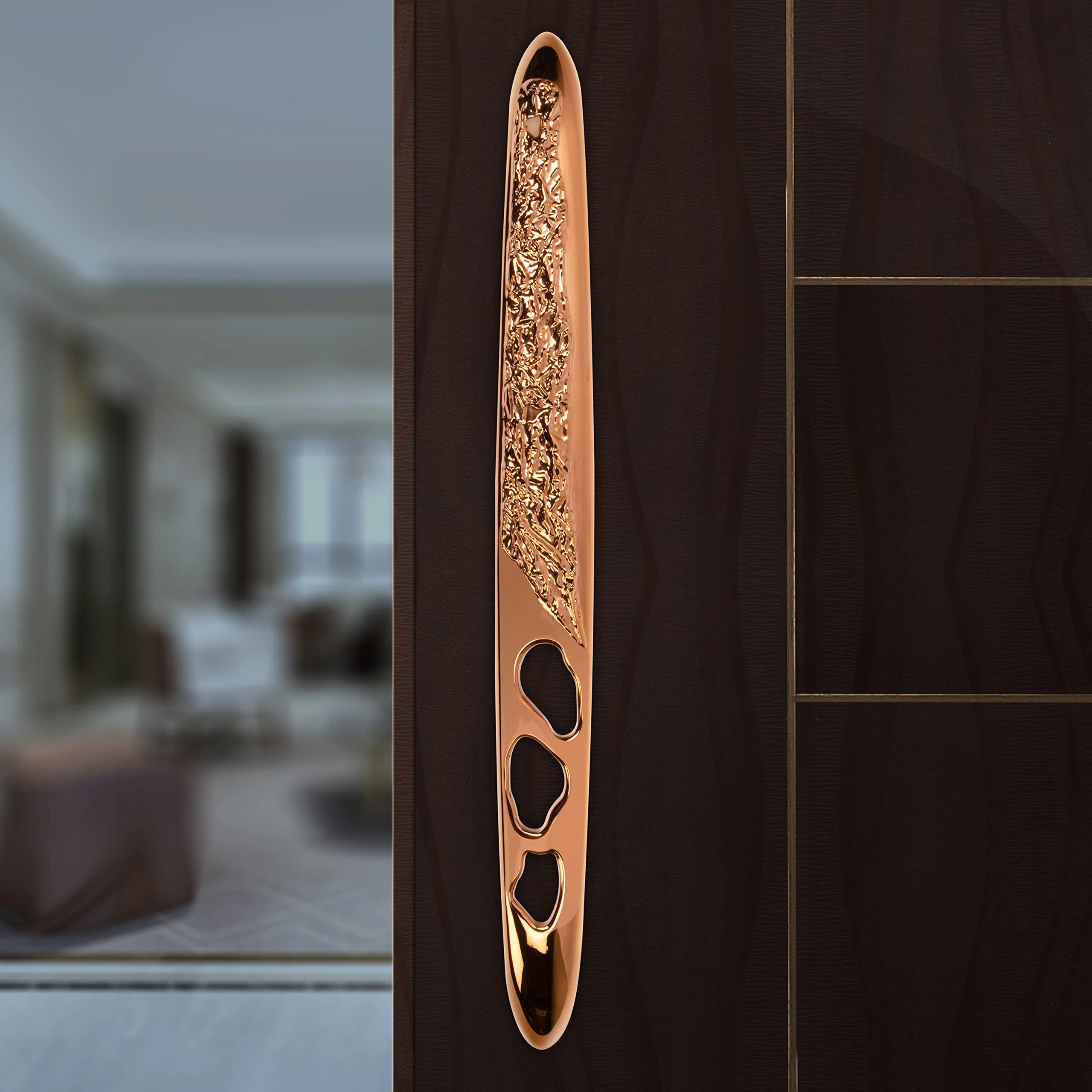 Plantex Heavy Duty Door Handle for Main Door/13-inches Main Door Handle/Pull Push Handle for Home/Hotel/Office - Pack of 1 (311-PVD Rose Gold Finish) - 3 Years Warranty - Image 2