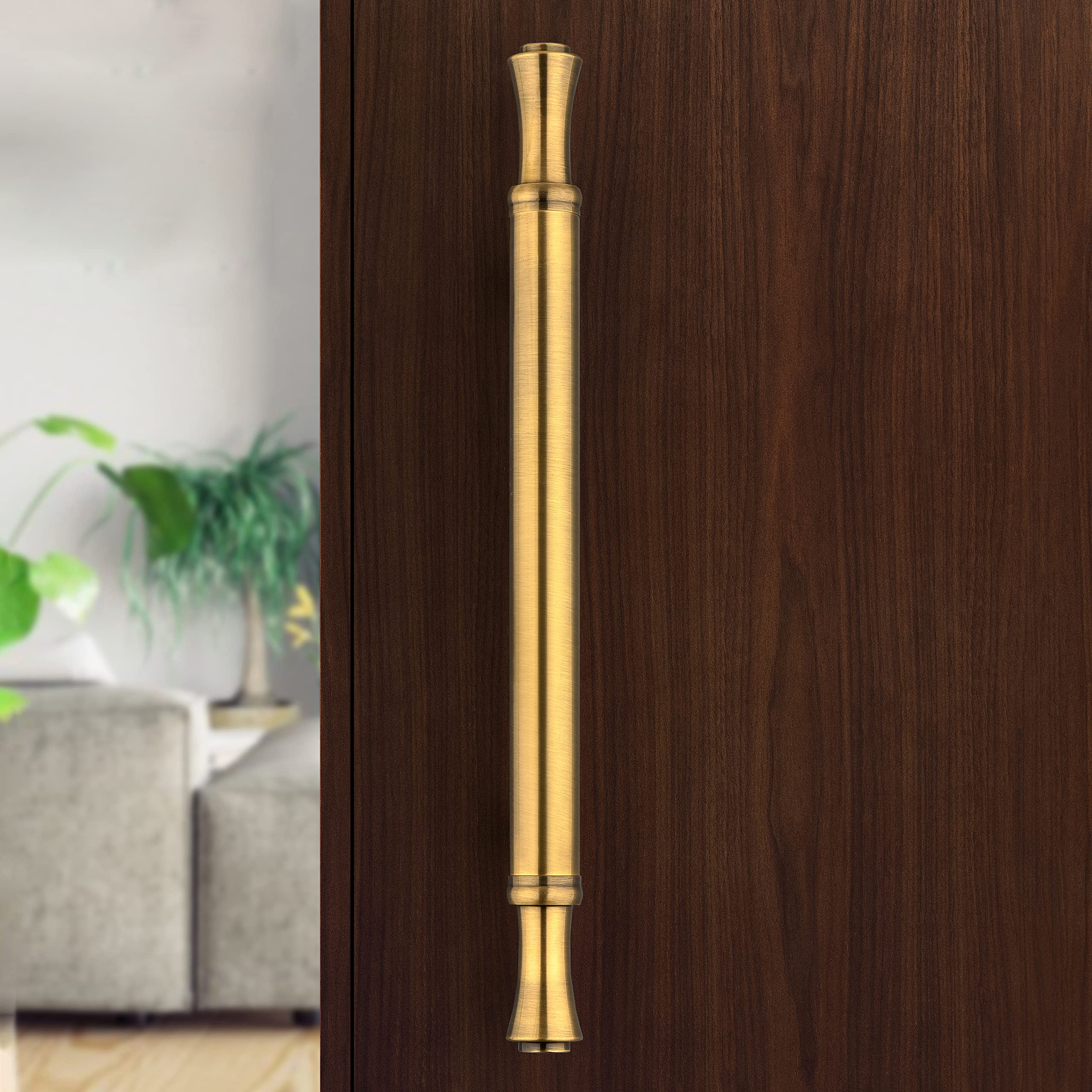 Plantex Heavy Duty Door Handle for Main Door/14 inch Main Door Handle/Pull Push Handle for Home/Hotel/Office Door - Pack of 1 (Brass Antique) - 3 Years Warranty - Image 5
