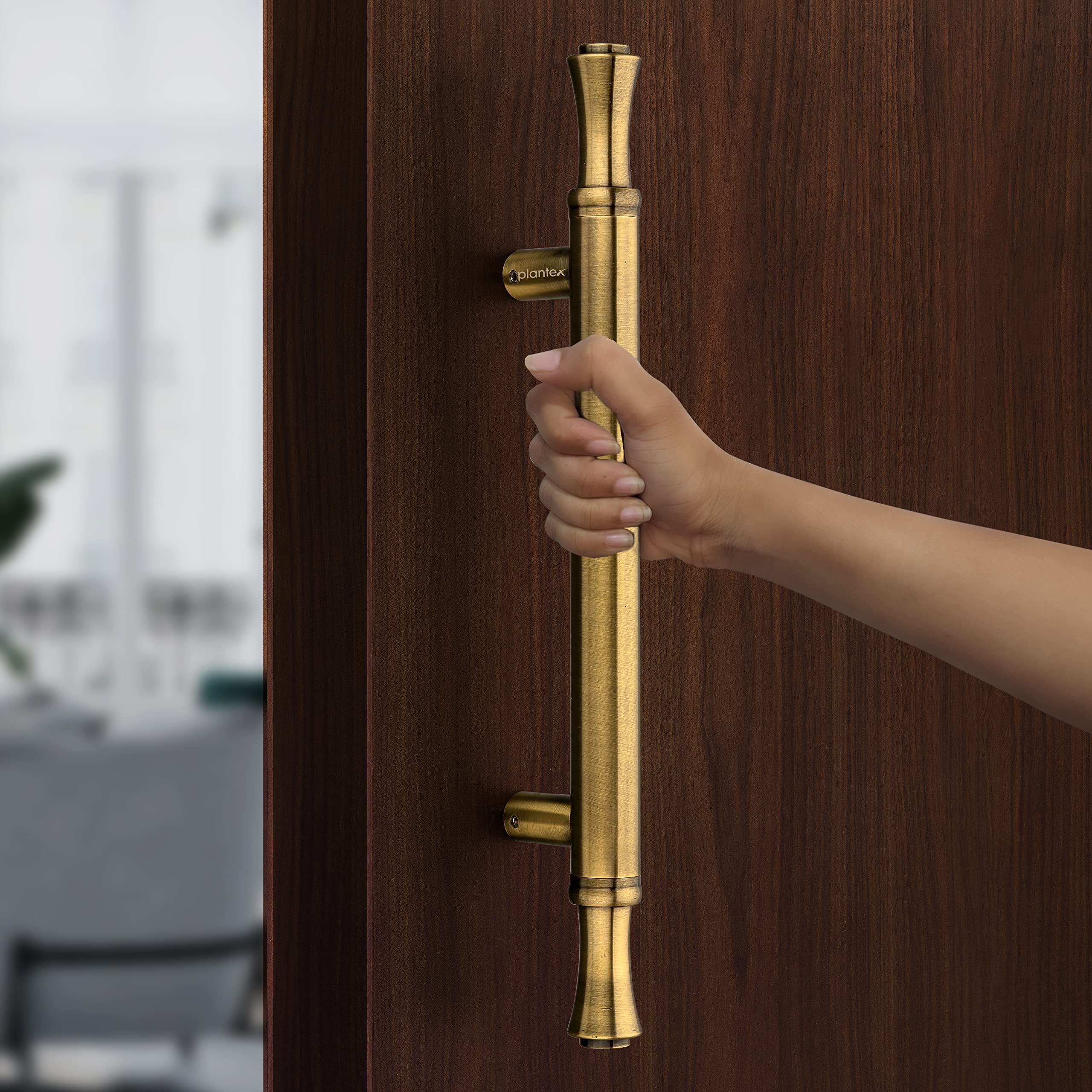 Plantex Heavy Duty Door Handle for Main Door/14 inch Main Door Handle/Pull Push Handle for Home/Hotel/Office Door - Pack of 1 (Brass Antique) - 3 Years Warranty - Image 7