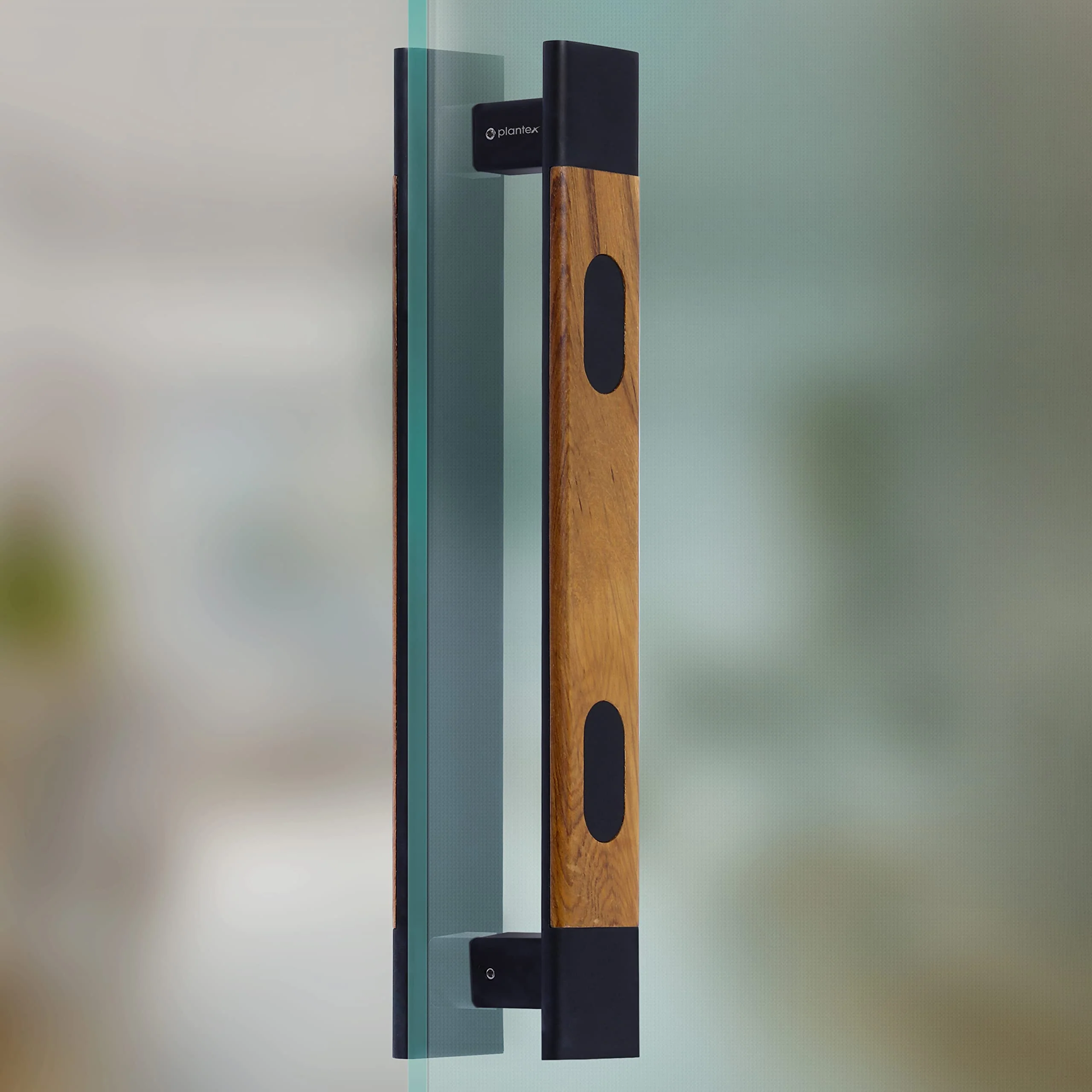 Plantex Heavy Duty Door Handle/Main Door Handle 14 Inch/Pull Push Door Handle for Glass & Wooden Door โ Pack of 1 (300, Black and Wood Finish) - Image 7