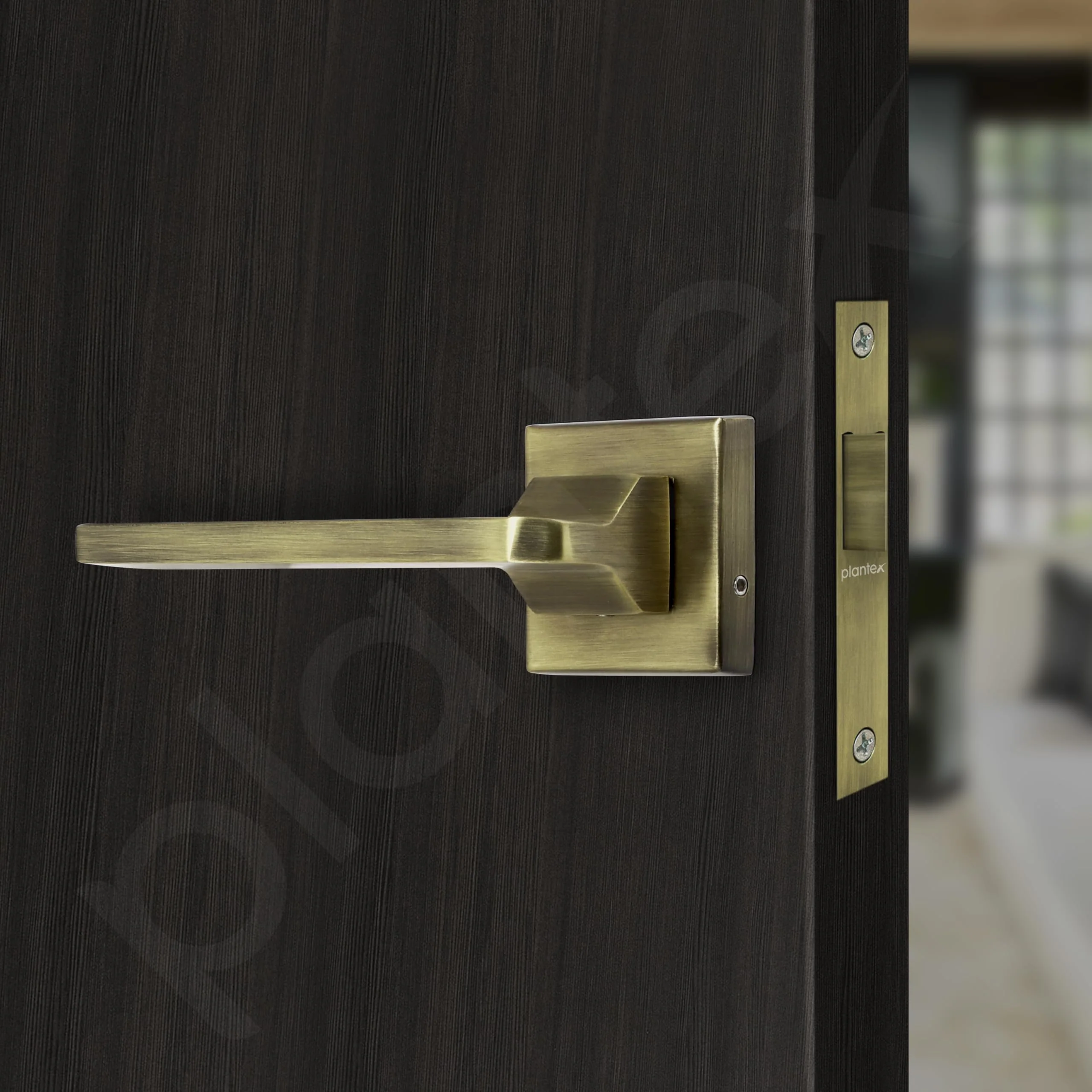 Plantex Heavy Duty Door Lock โ Bathroom Door Lock/Mortise Keyless Handle Set for Home/Bathroom/Store Room/Balcony/Office with Baby Latch (605 - Brass Antique) - Image 6