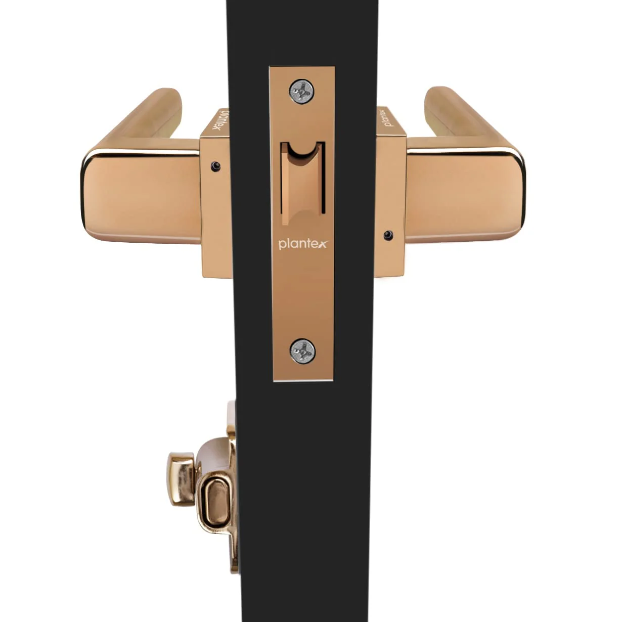 Plantex Heavy Duty Door Lock – Bathroom Door Lock/Mortise Keyless Handle Set for Home/Bathroom/Store Room/Balcony/Office with Baby Latch (7093 – PVD Choco & Satin Black Matt) - Image 5