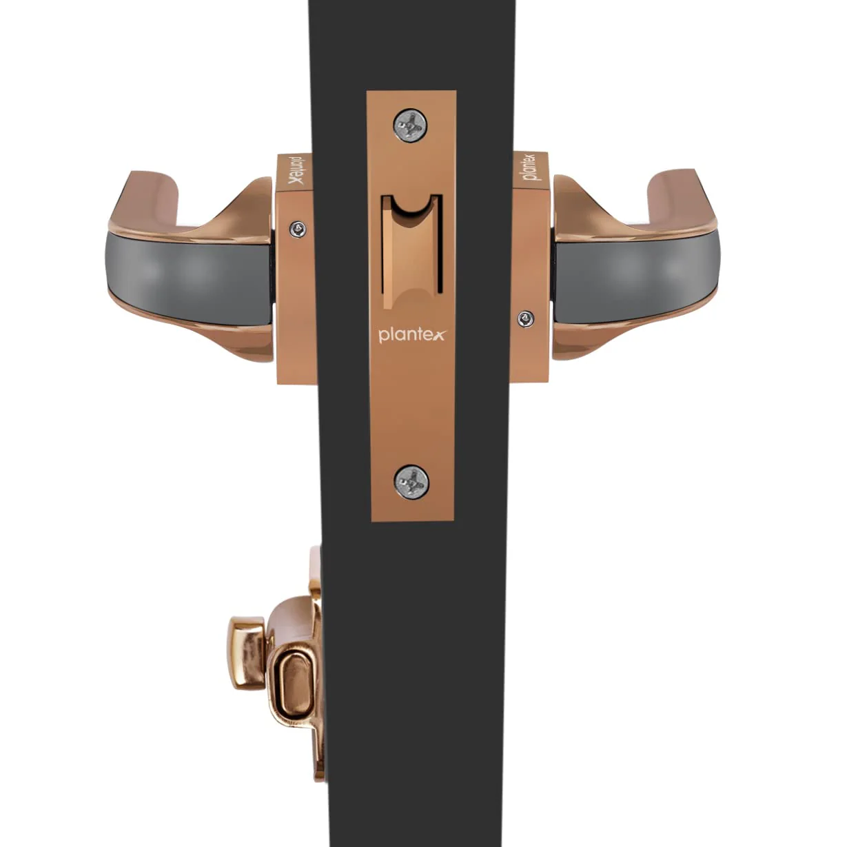 Plantex Heavy Duty Door Lock for Bathroom and Balcony/Mortise Keyless Door Lock for Home/Store Room/Balcony/Office with Baby Latch (7091 – PVD Choco & Satin Black Matt) - Image 5