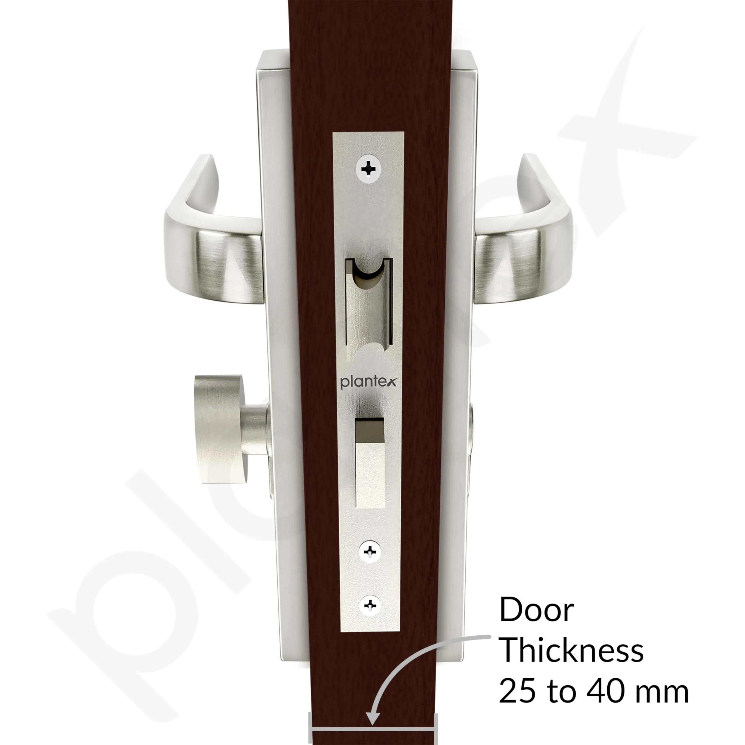 Plantex Heavy-Duty Door Lock Set - Main Door Lock Handle Set/ 6-Lever Lock Mechanism with 3 Years of Warranty/Mortise Lock with 3 Keys, Brass Lock Body & Cylinder (8107 - Matt) - Image 5