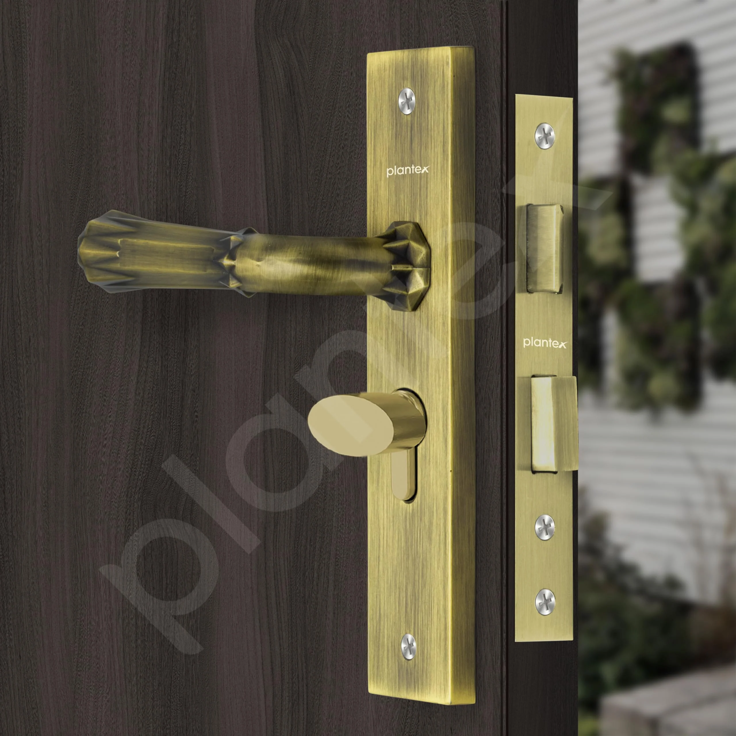 Plantex Heavy-Duty Door Lock Set - Main Door Lock Handle Set/ 6-Lever Lock Mechanism with 3 Years of Warranty/Mortise Lock with 3 Keys, Brass Lock Body & Cylinder(8117 - Brass Antique) - Image 7