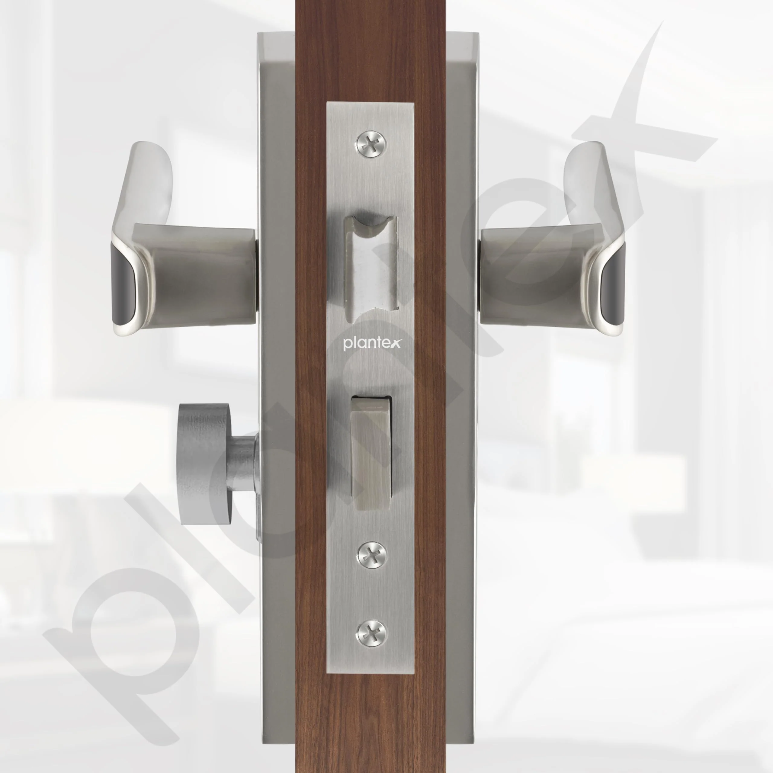 Plantex Heavy-Duty Door Lock Set - Main Door Lock Handle Set/ 6-Lever Lock Mechanism with 3 Years of Warranty/Mortise Lock with 3 Keys, Brass Lockbody & Cylinder(8112 - Satin White & Satin Black) - Image 6