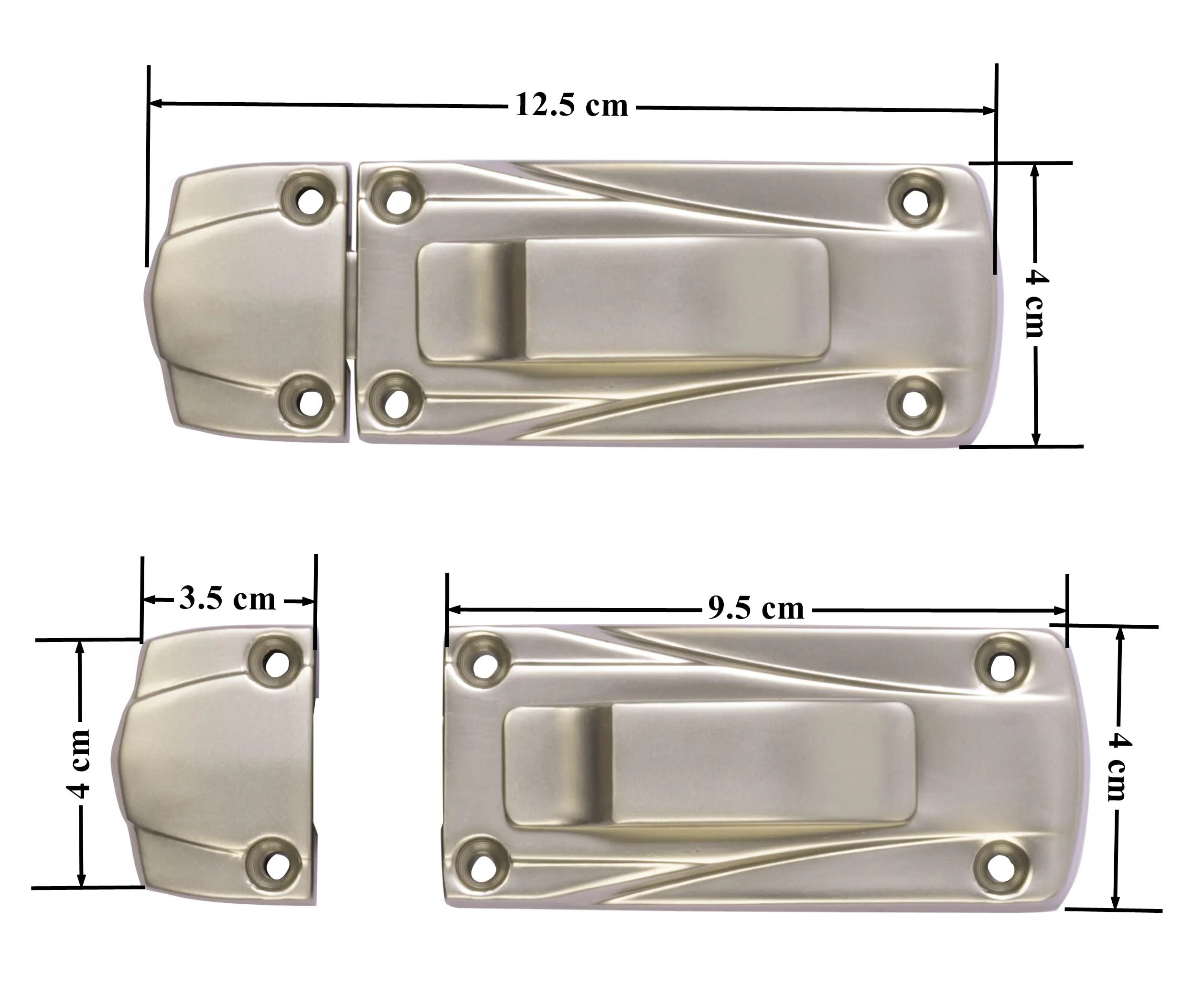 Plantex Heavy Duty Door Stopper/Door Latch for Main Door/Door Lock for Home and Office Doors - Pack of 1 (205 - Satin) - Image 3