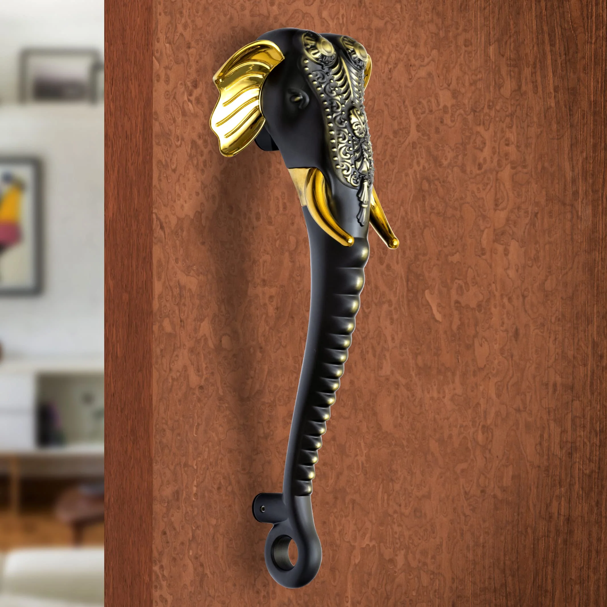 Plantex Heavy Duty Elephant Shape Handle for Main Door/Pull Push 11-Inches Main Door Handle for Home Decor/3 Years Warranty Pack of 1 (Brass Antique Finish) - Image 7