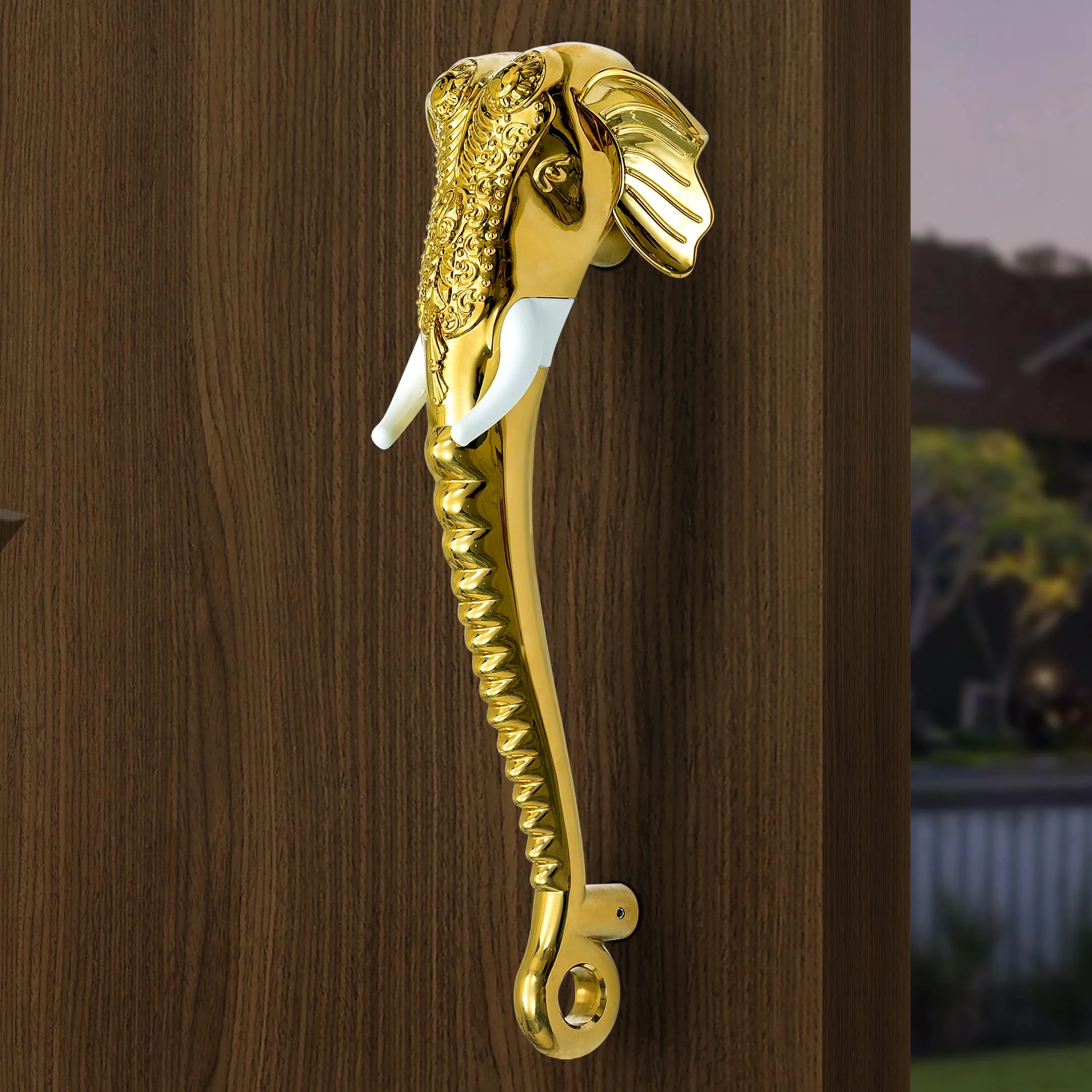 Plantex Heavy Duty Elephant Shape Handle for Main Door/Pull Push 11-Inches Main Door Handle for Home Decor/3 Years Warranty Pack of 1 (Golden Finish) - Image 4