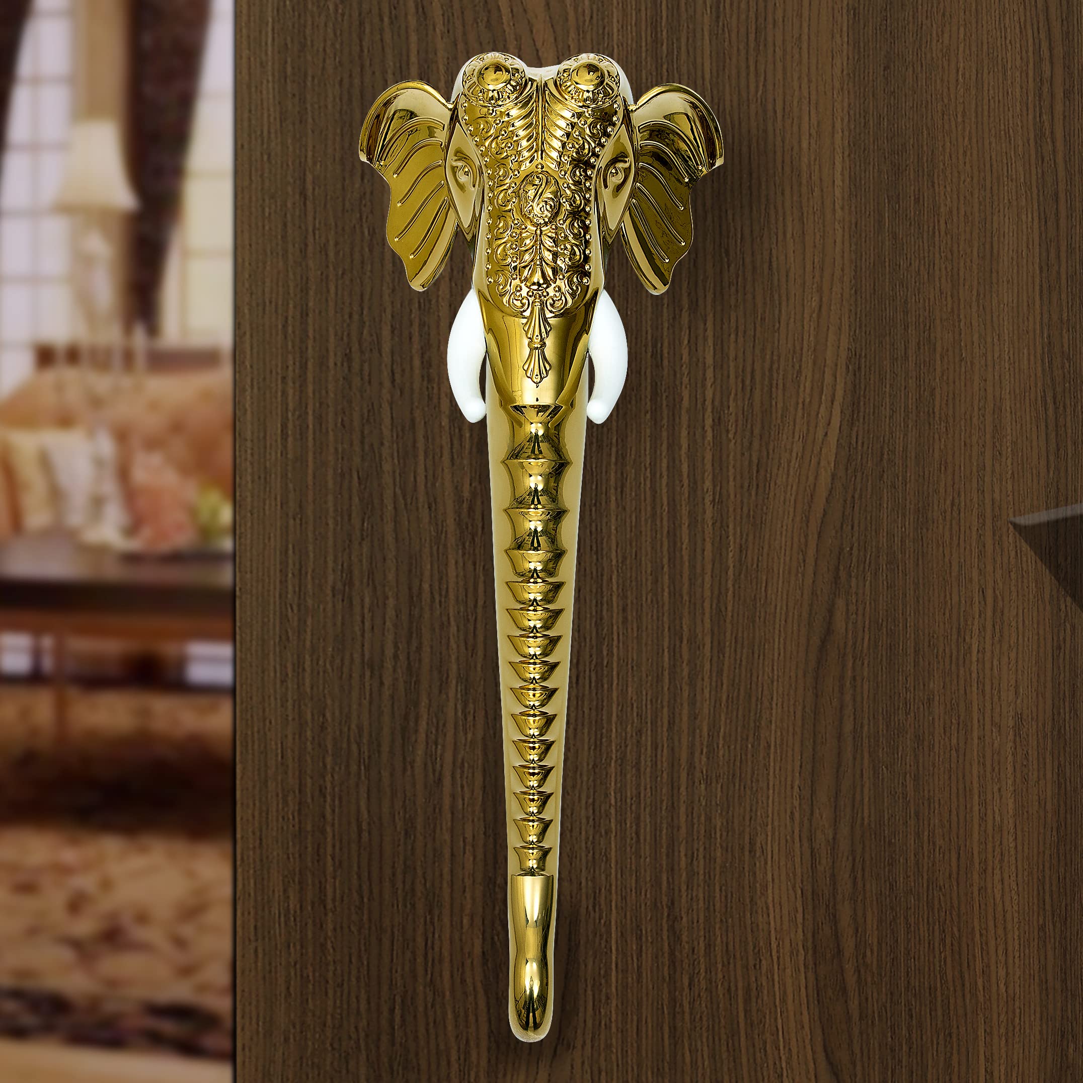 Plantex Heavy Duty Elephant Shape Handle for Main Door/Pull Push 11-Inches Main Door Handle for Home Decor/3 Years Warranty Pack of 1 (Golden Finish) - Image 7