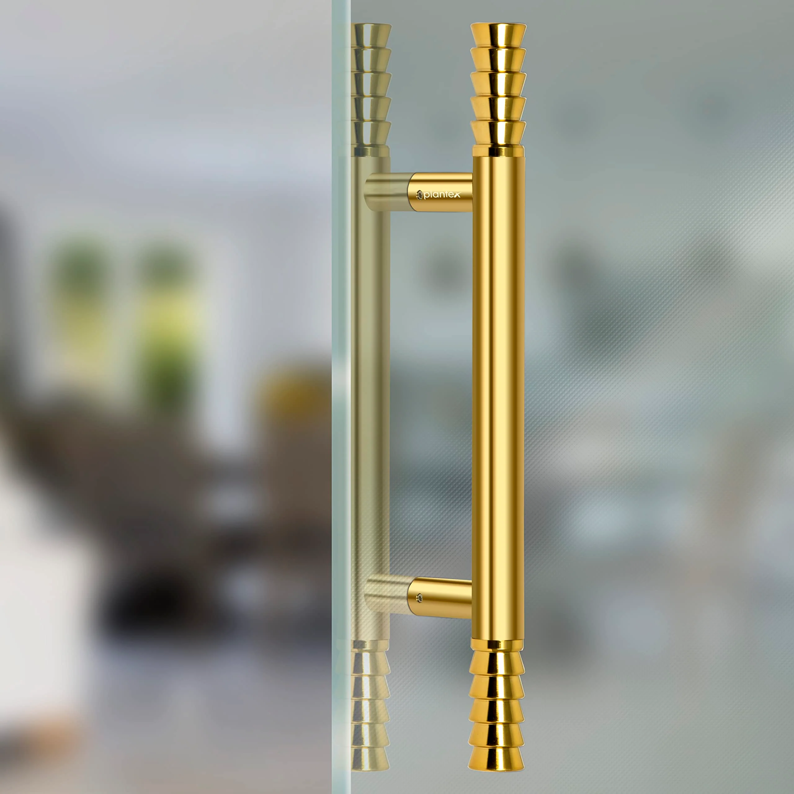 Plantex Heavy-Duty Golden Lotus 14 Inch Main Door Handle for Home/Glass & Wooden Door/Pull-Push Handle for Home/3 Years Warranty Pack of 1 (Gold) - Image 5