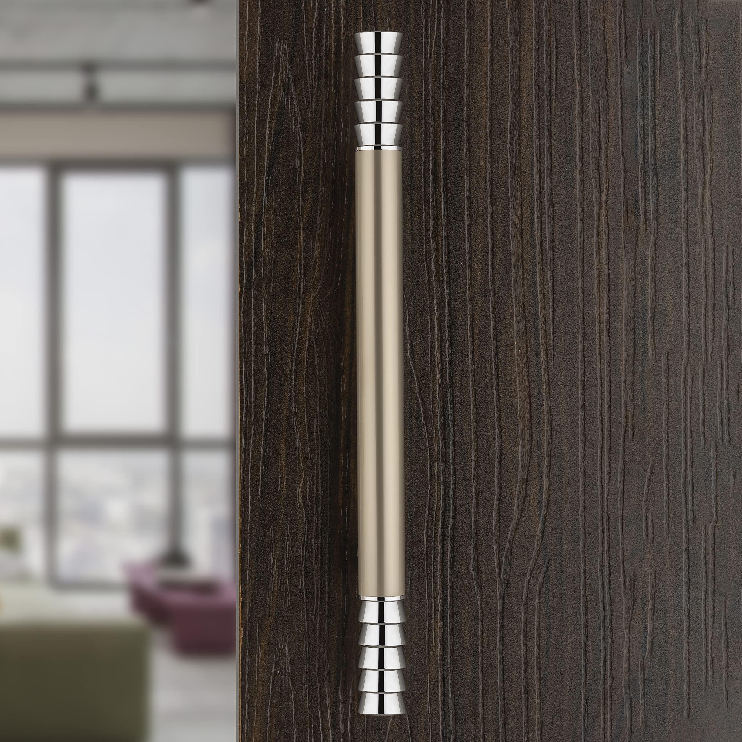 Plantex Heavy-Duty Golden Lotus 14 Inch Main Door Handle for Home/Glass & Wooden Door/Pull-Push Handle for Home/3 Years Warranty Pack of 1 (Satin White) - Image 6