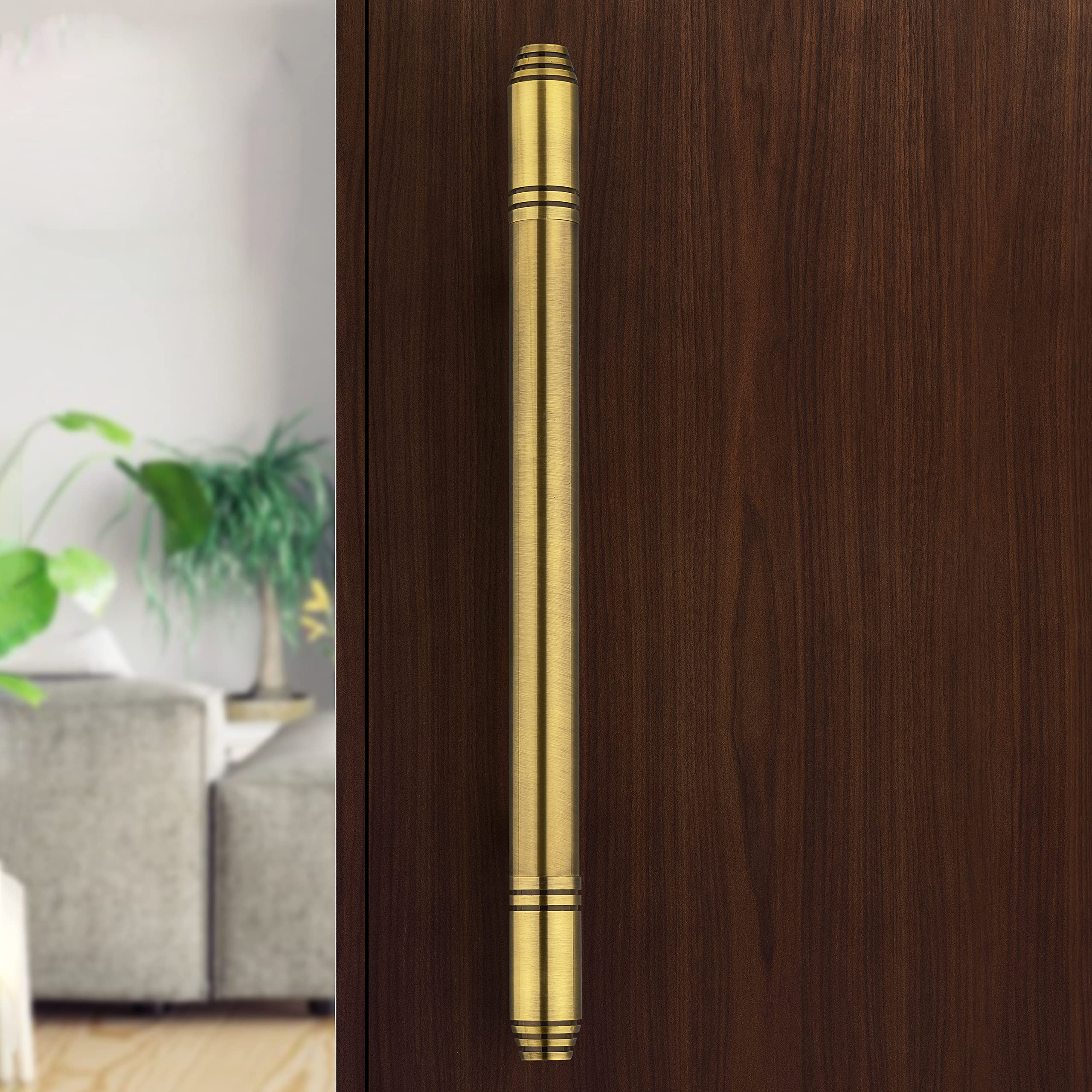 Plantex Heavy Duty Main Door Handle/14 Inch Door Handle for Main Door/Pull-Push Door Handle for Glass & Wooden Door - Pack of 1 (Brass Antique) - 3 Years Warranty - Image 5