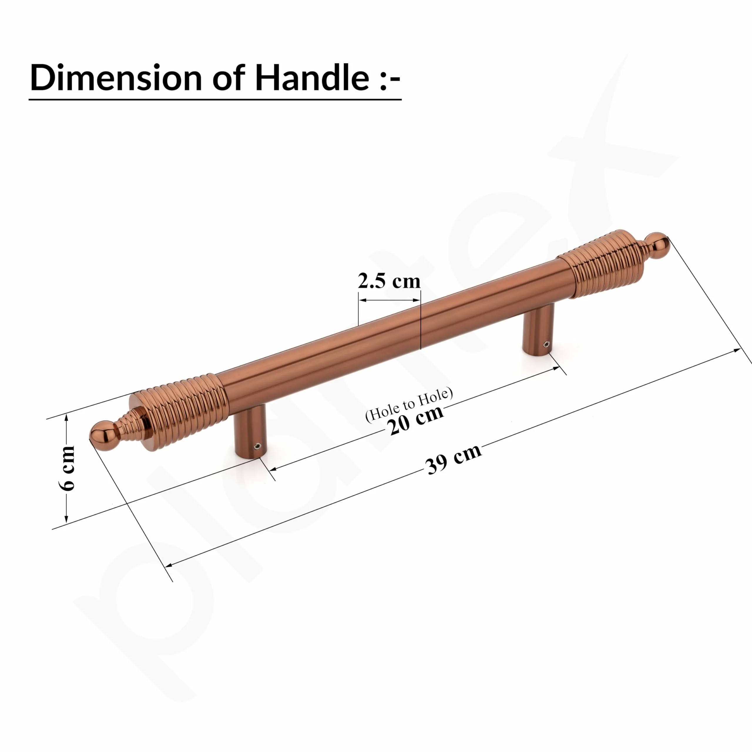 Plantex Heavy Duty Main Door Handle/14 inch Door Handle for Main Door/Pull-Push Door Handle for Wooden & Glass Door - Pack of 1 (PVD Rose Gold) - 3 Years Warranty - Image 2