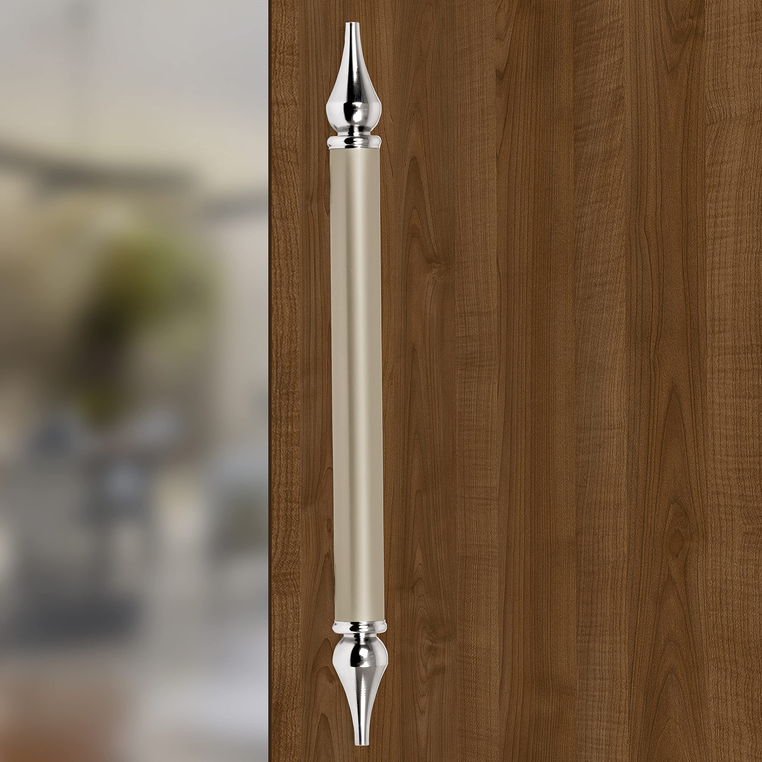 Plantex Heavy Duty Main Door Handle - 14 Inch Pull Push Handle - Satin White & Chrome Finish - Pack of 1 - 3 Years Warranty - Image 5