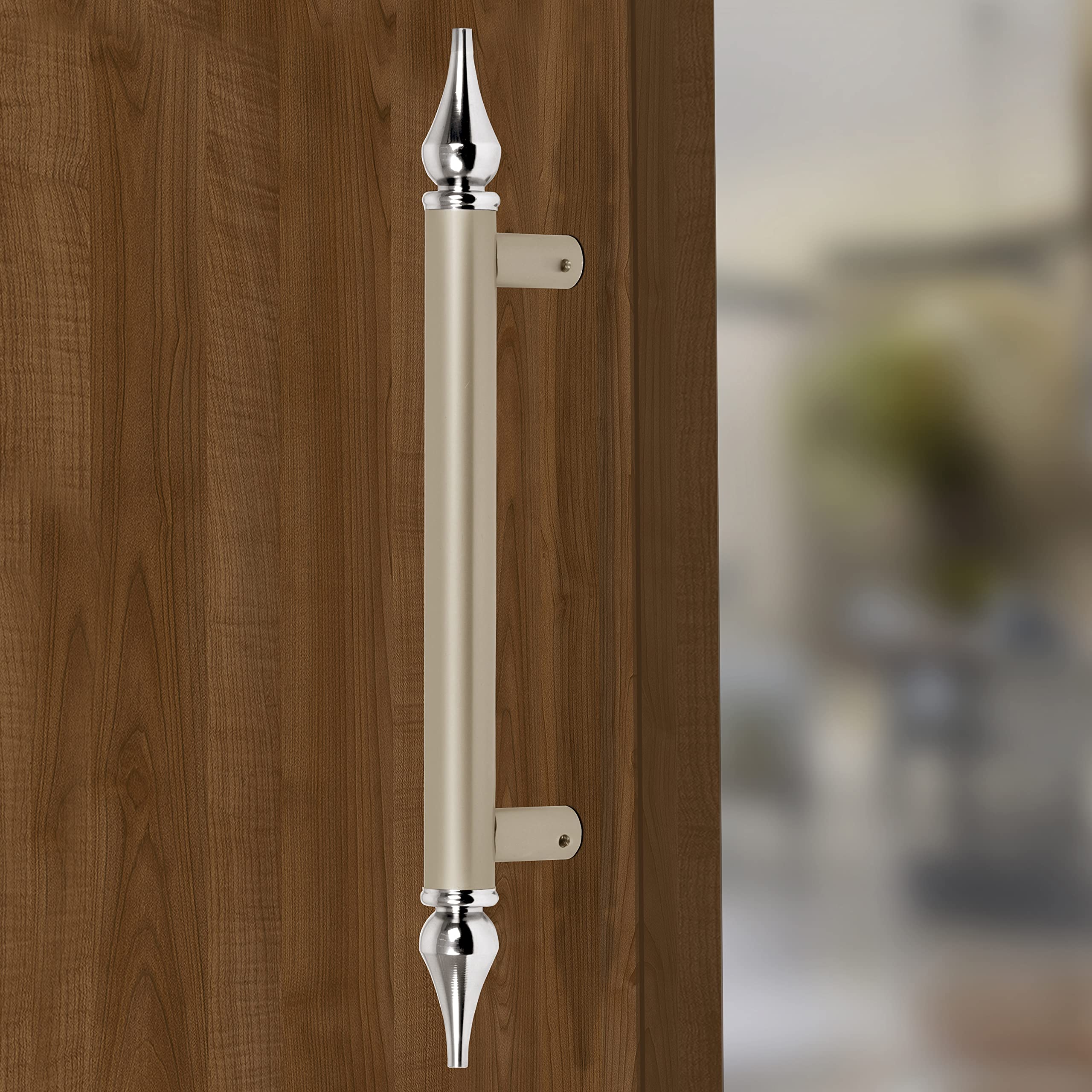 Plantex Heavy Duty Main Door Handle - 14 Inch Pull Push Handle - Satin White & Chrome Finish - Pack of 1 - 3 Years Warranty - Image 7