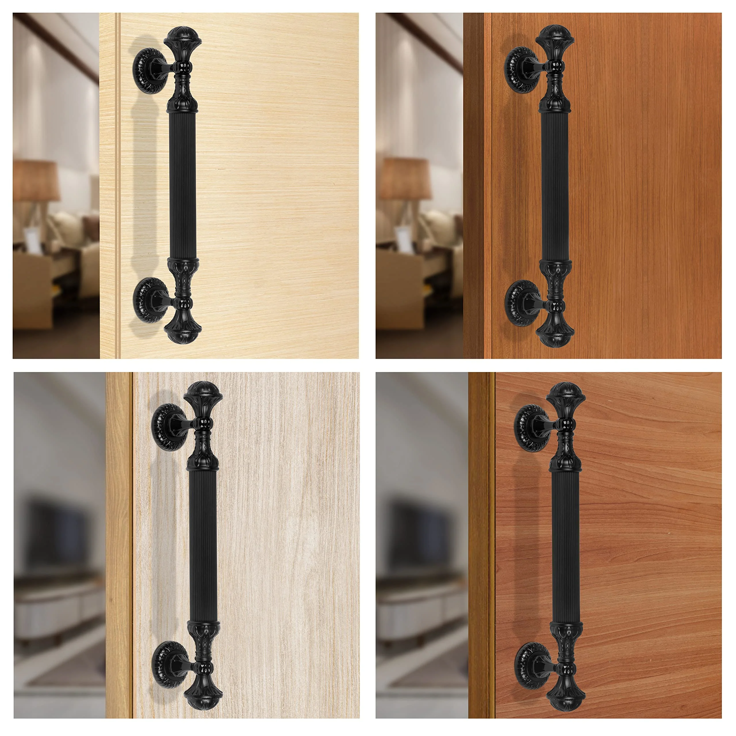 Plantex Heavy Duty Main Door Handle - 15-Inch Pull Push Handle for Home Decor - Pack of 1 (320-Black Finish) - 3 Years Warranty - Image 4
