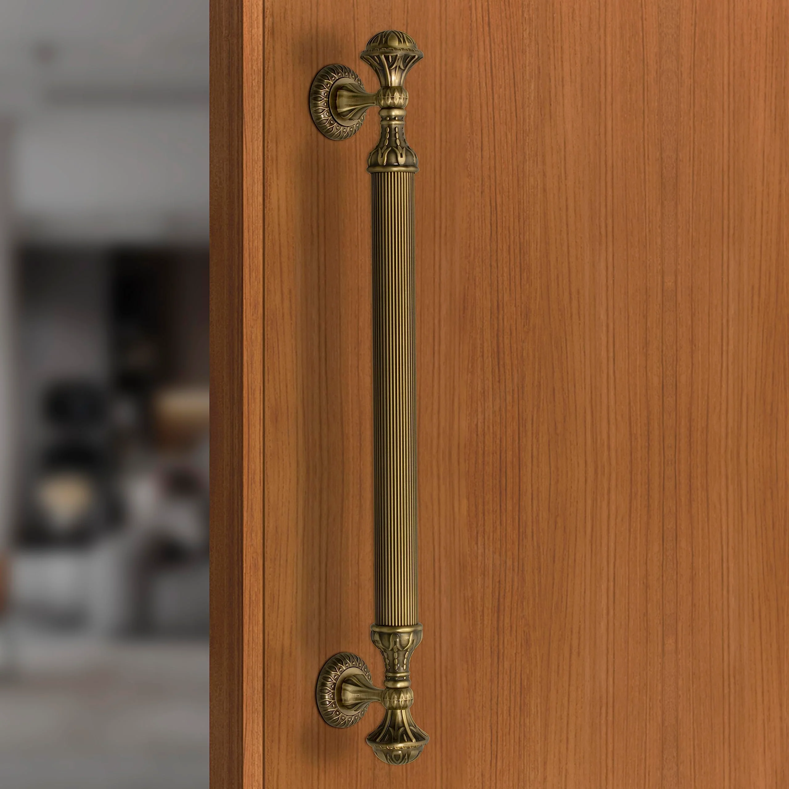 Plantex Heavy Duty Main Door Handle - 21.5 Inch Pull Push Handle for Wooden & Glass Doors, Pack of 1 (320 - Brass Antique Finish) - Image 7