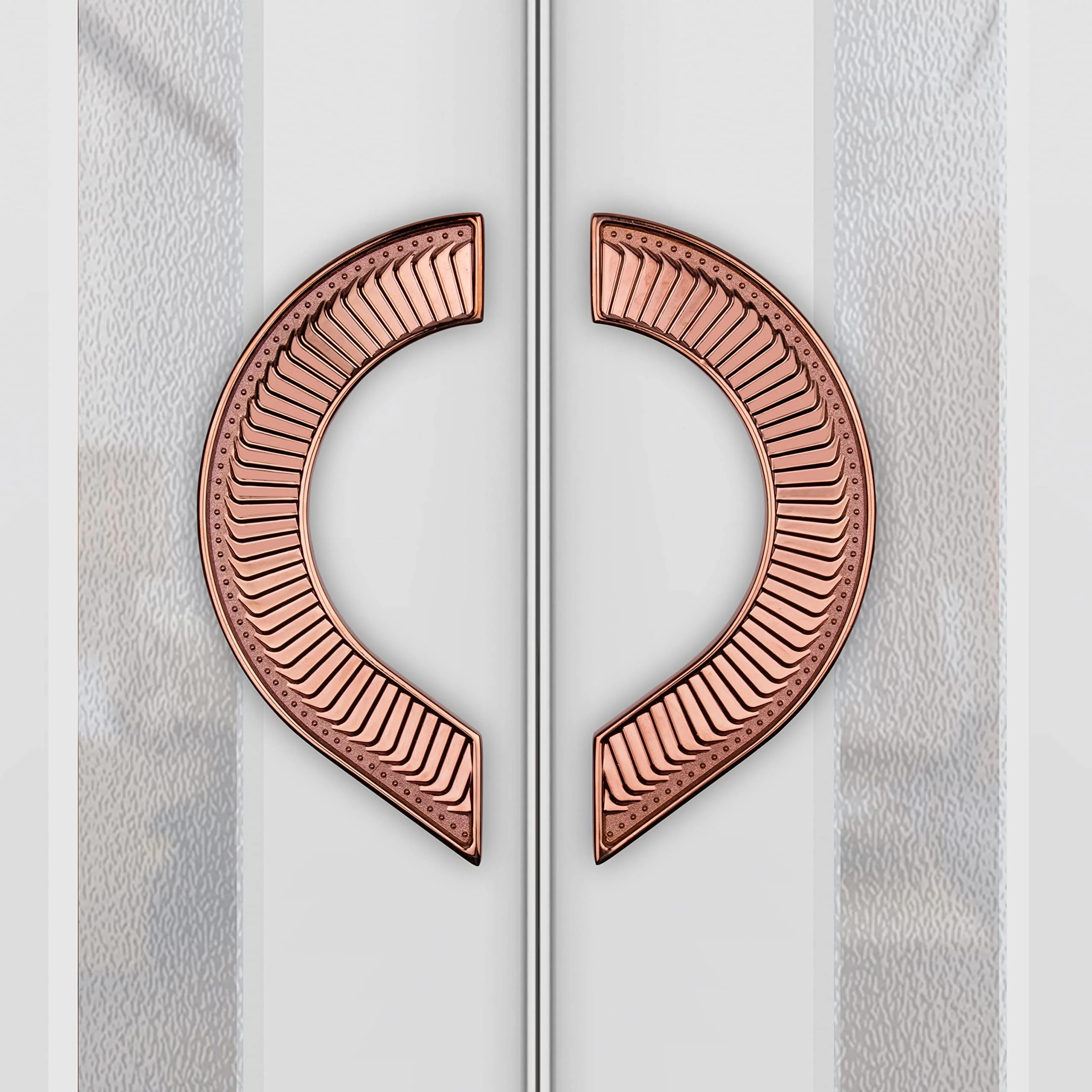 Plantex Heavy Duty Main Door Handle/Door Handle for Main Door/Round Shape Main Door Handle 8 inches/Pull Push Door Handle Set- Pack of 1 (321-PVD Rose Gold Finish) - 3 Years Warranty - Image 5