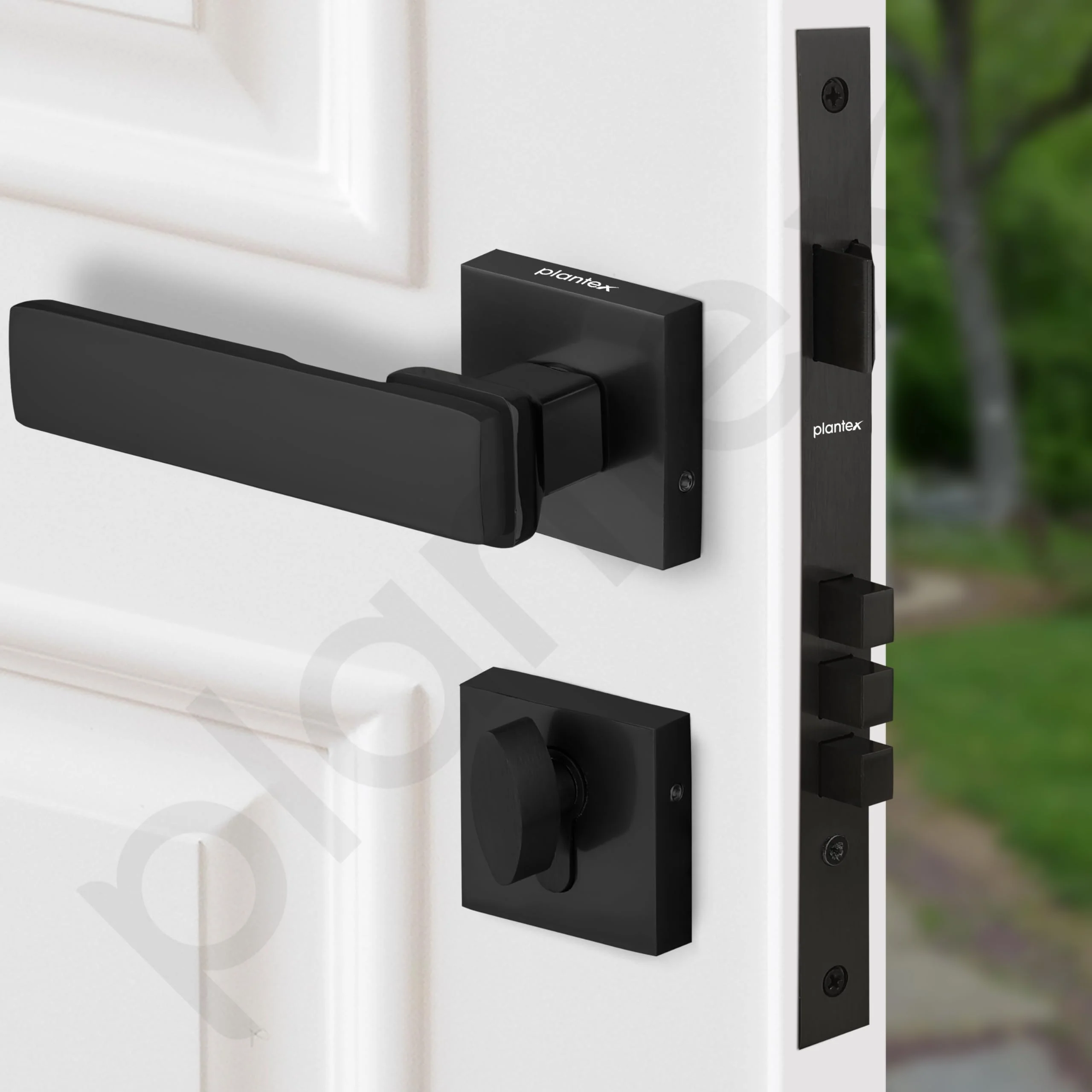 Plantex Heavy Duty Main Door Lock Set with 3 Keys/Mortise Door Lock for Home/Office/Hotel (7116 - DC-Black & Z-Black) - Image 5
