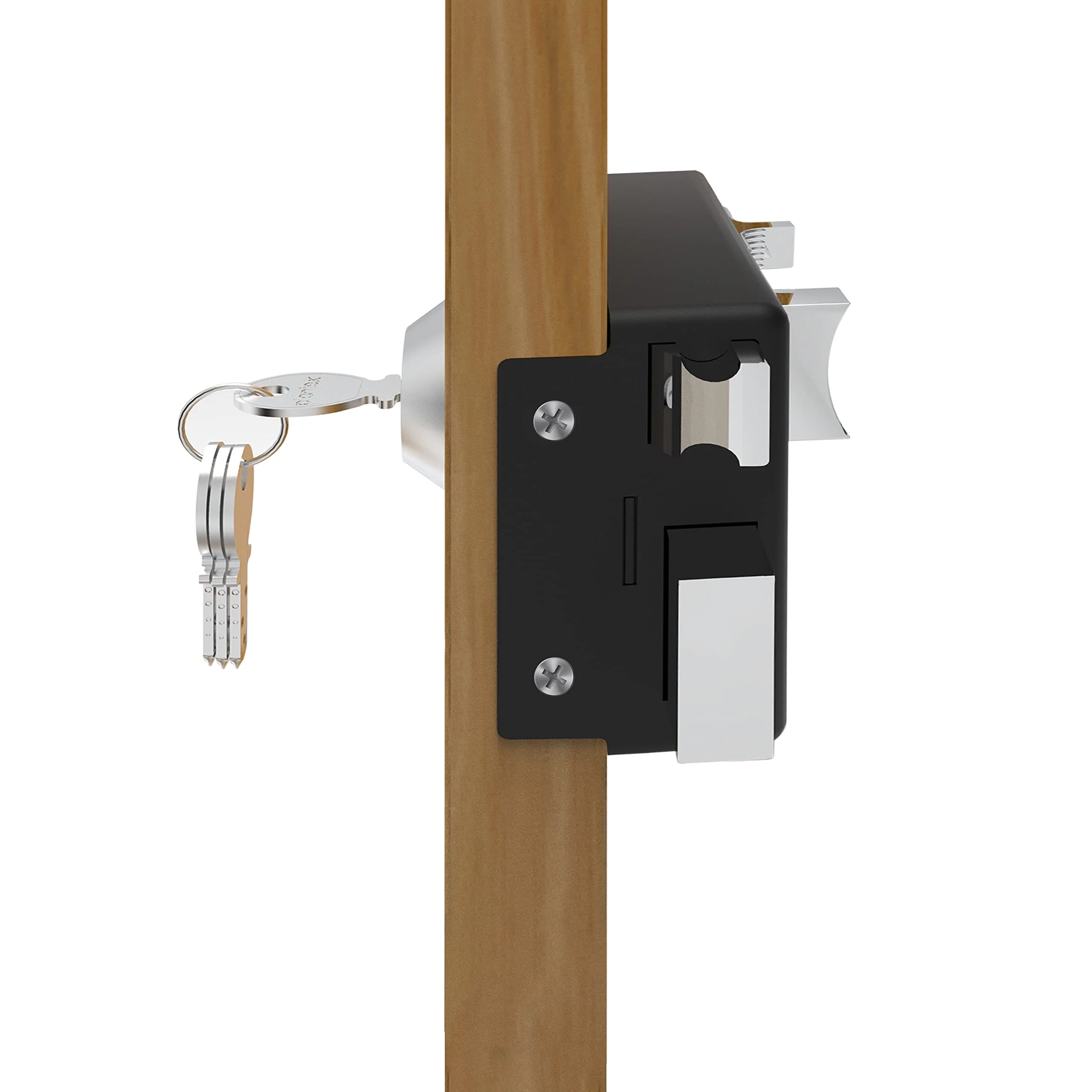 Plantex Heavy Duty Night Latch Door Lock with Key & Knob for Main Door/Inside Opening for Home,Hotel,Office - Pack of 1 (Z-Black) - Image 7
