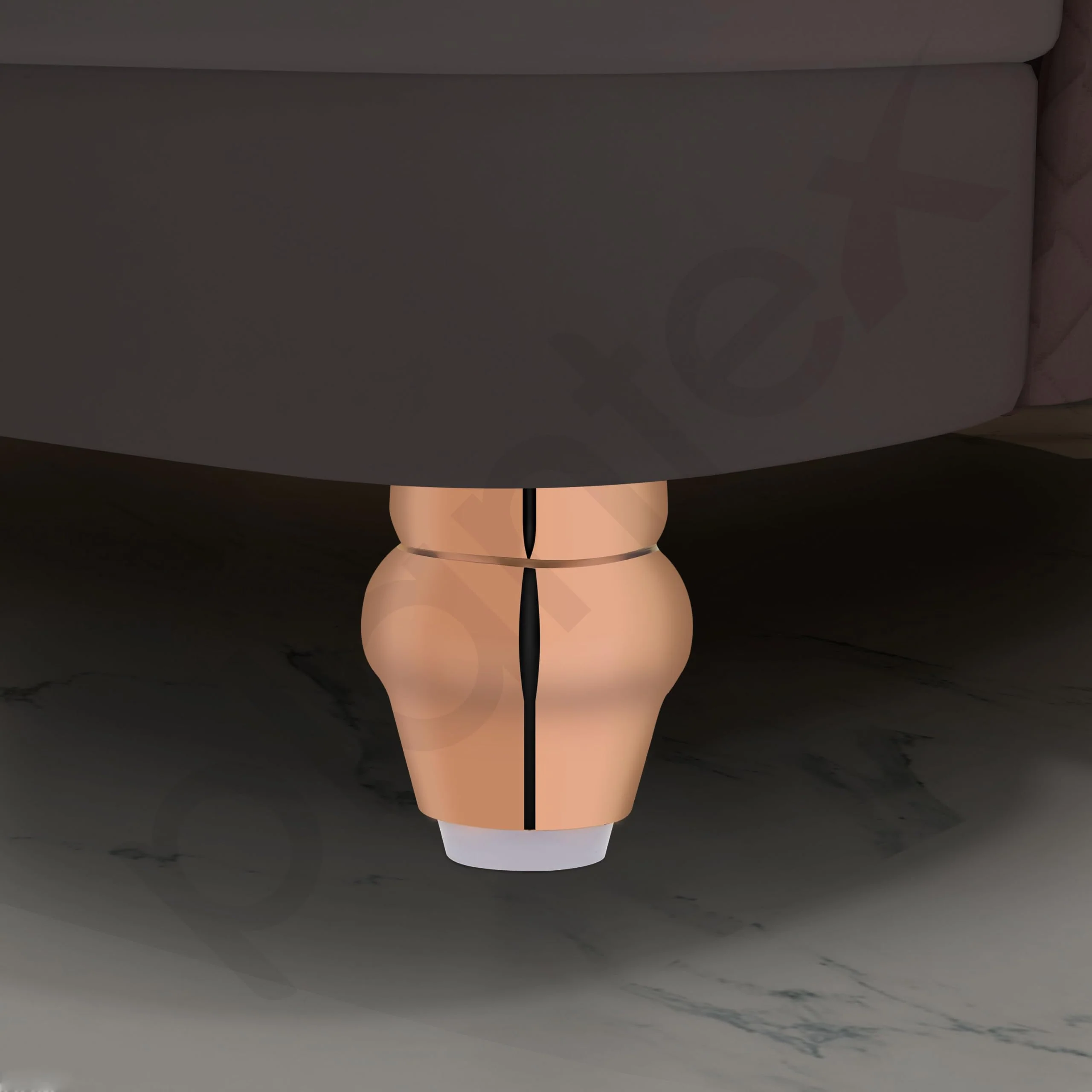 Plantex Heavy Duty Round 3 inch Spare Sofa Legs for Bed Furniture/Sofa Legs for Furniture Fitting/Table Legs/Sofa Leg Set of 2 pcs (Rose Gold) - Image 6