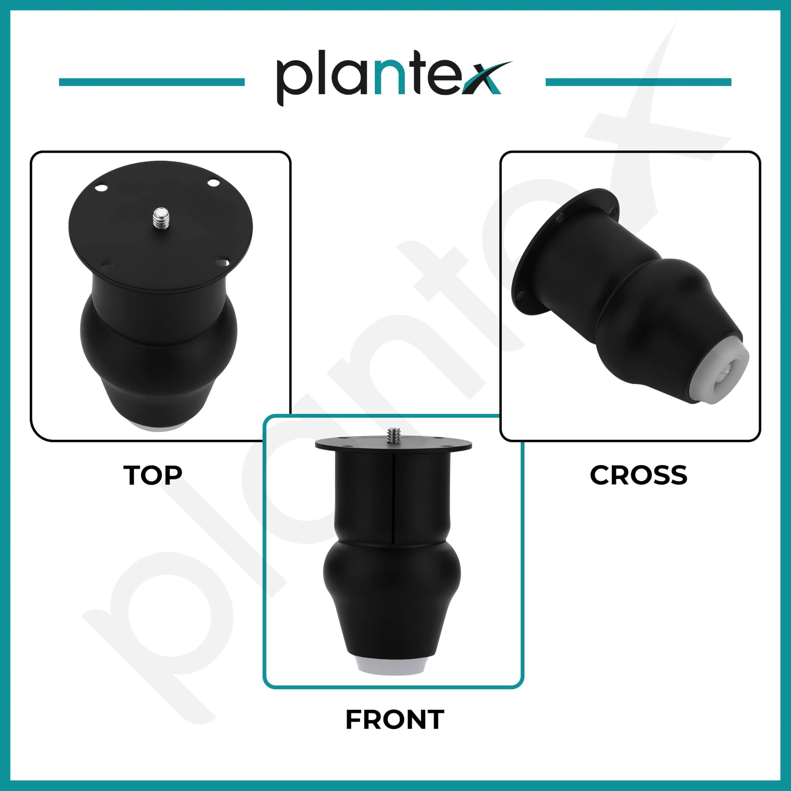 Plantex Heavy Duty Round 4 inch Spare Sofa Legs for Bed Furniture/Sofa Legs for Furniture Fitting/Table Legs/Sofa Leg Set of 2 pcs (Black) - Image 5