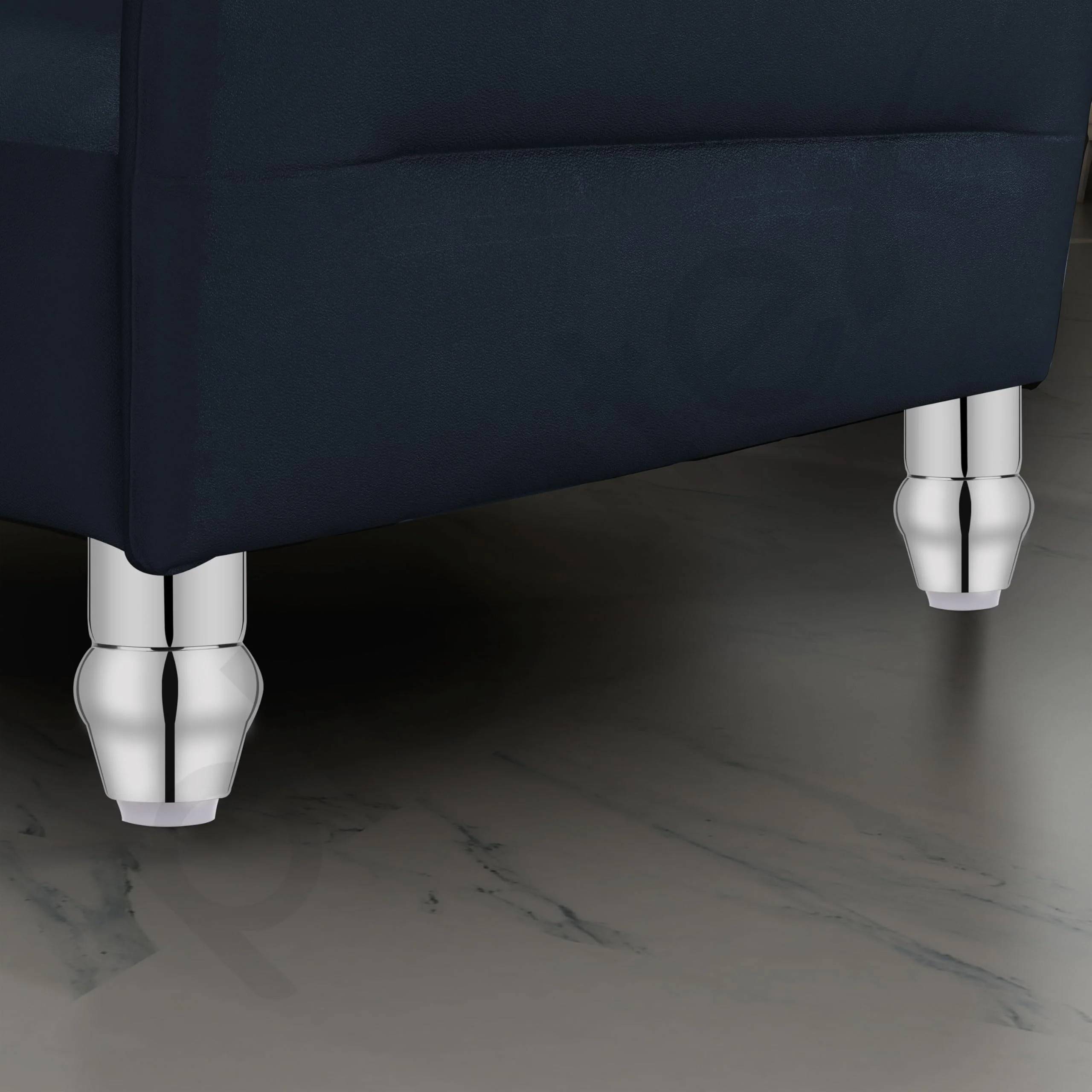 plantex Heavy Duty Round 4 inch Spare Sofa Legs for Bed Furniture/Sofa Legs for Furniture Fitting/Table Legs/Sofa Leg Set of 2 pcs (Chrome) - Image 2