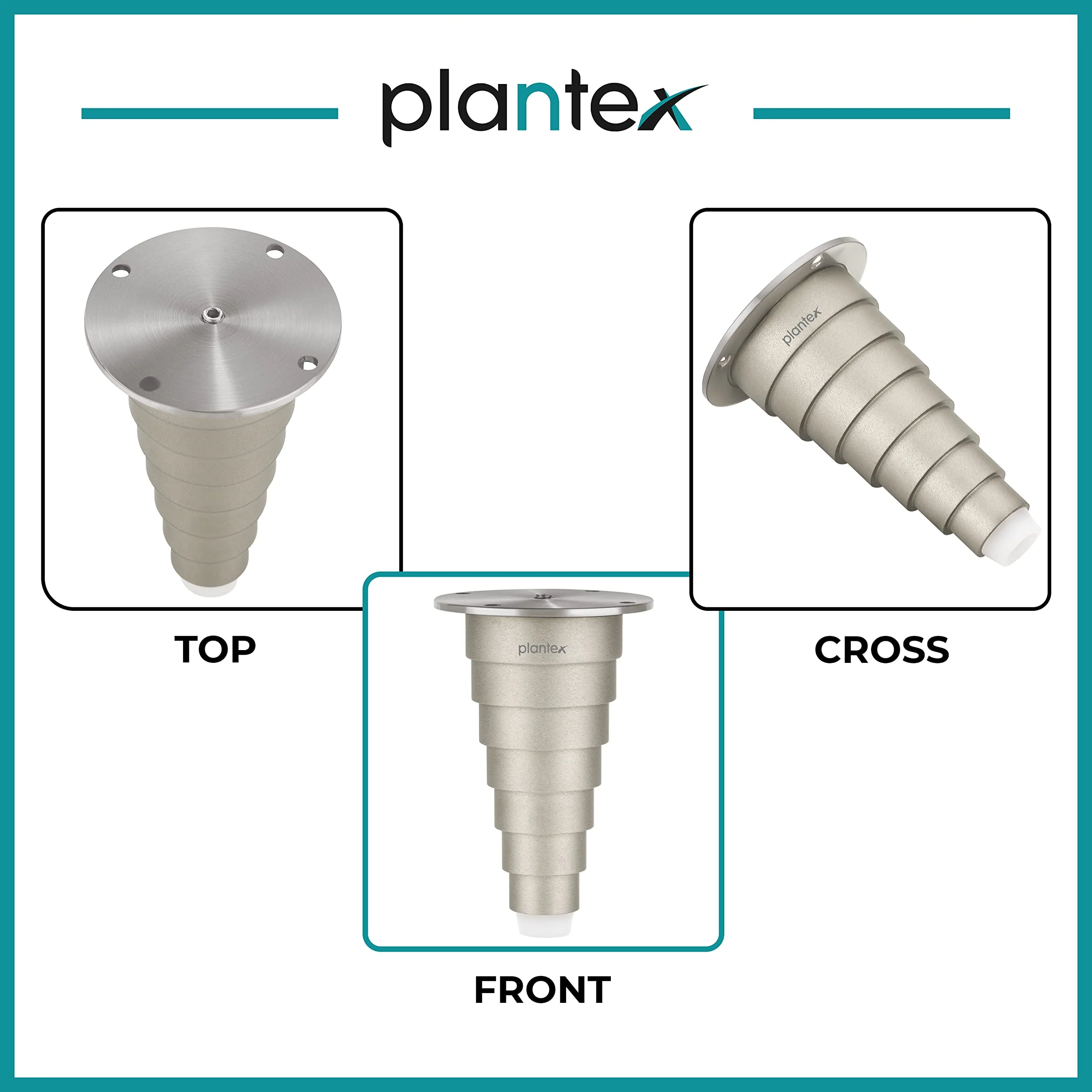 Plantex Heavy Duty Round 4 inch Spare Sofa Legs for Bed Furniture/Sofa Legs for Furniture Fitting/Table Legs/Sofa Leg Set of 2 pcs (Chrome Finish) - Image 5