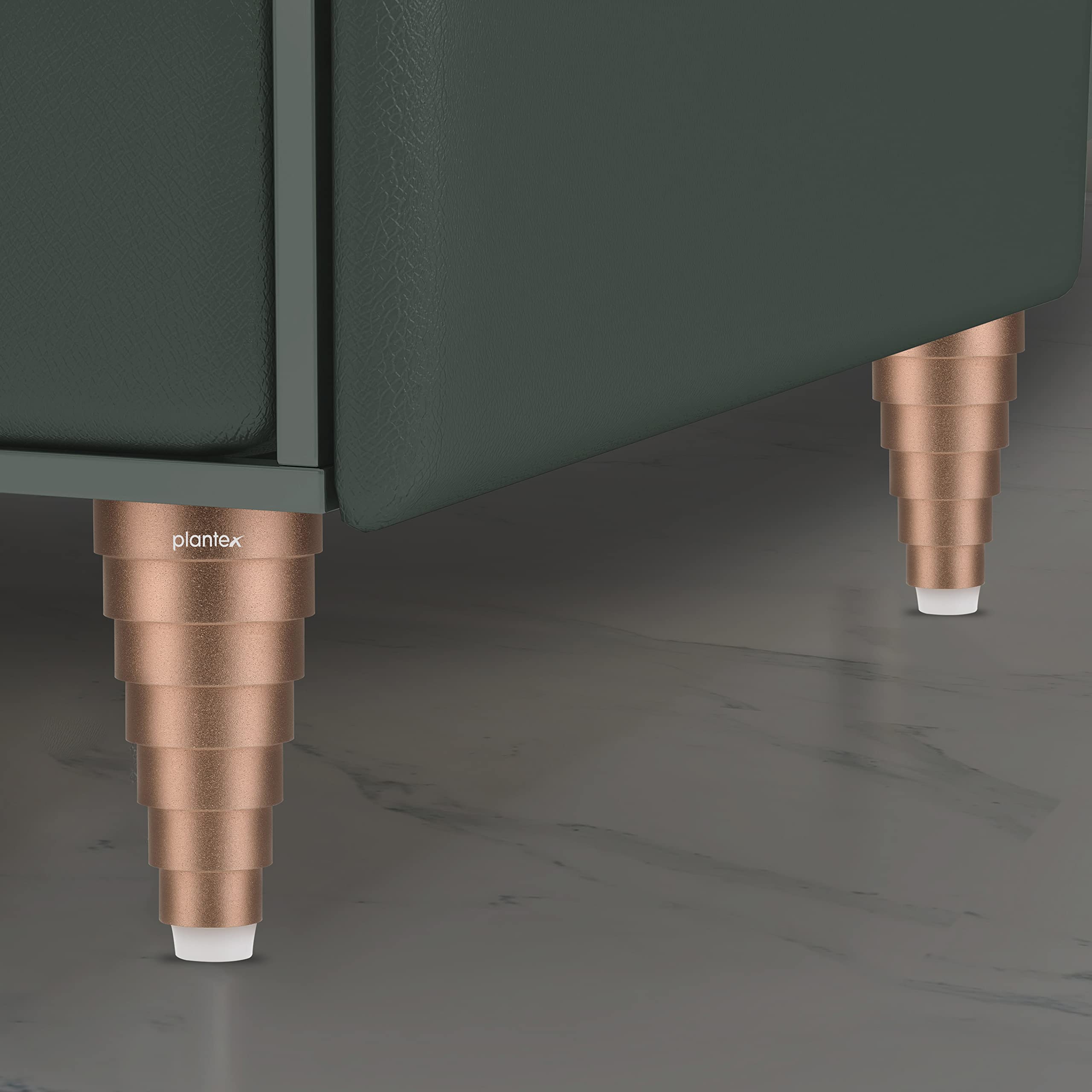 Plantex Heavy Duty Round 4 inch Spare Sofa Legs for Bed Furniture/Sofa Legs for Furniture Fitting/Table Legs/Sofa Leg Set of 2 pcs (Rose Gold) - Image 2
