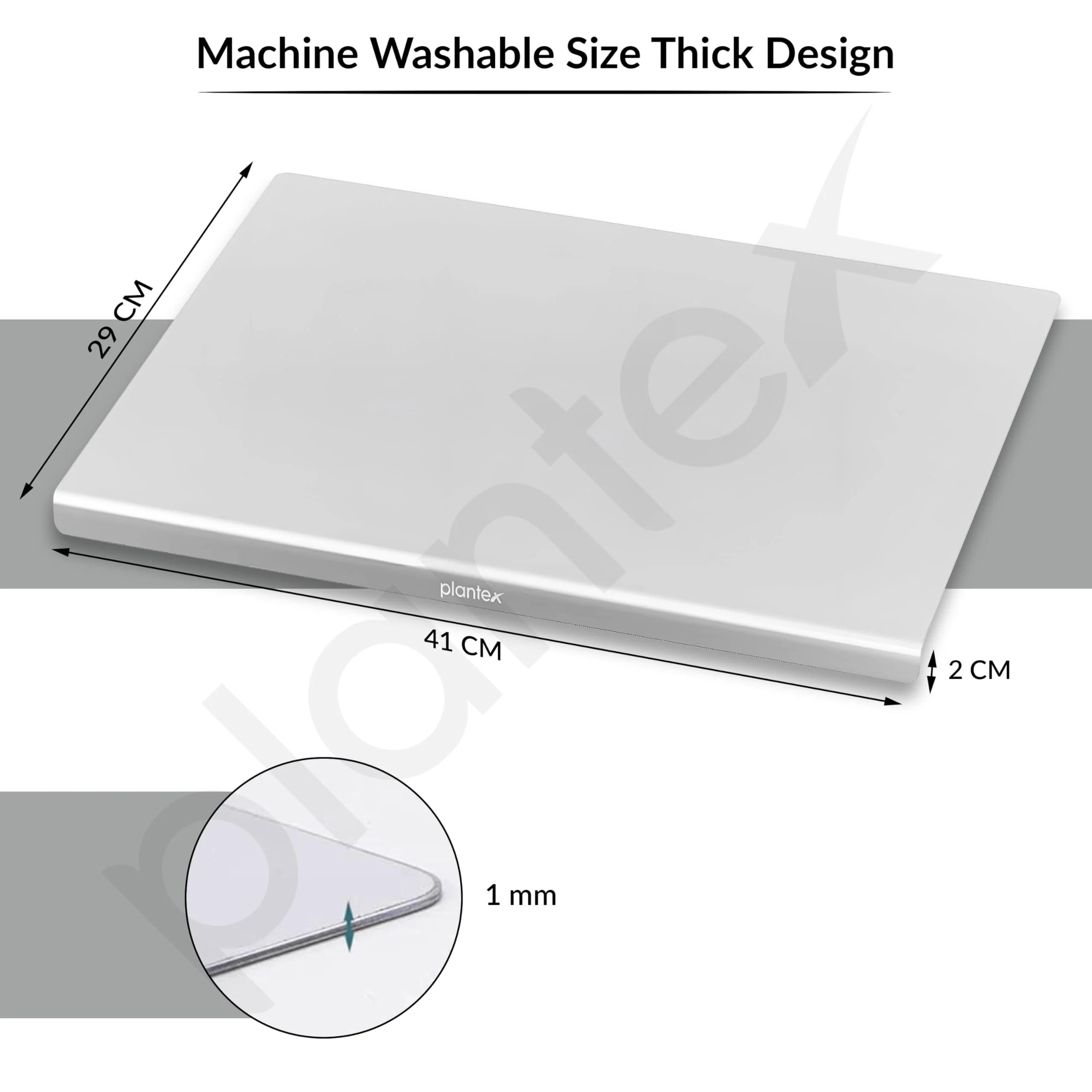 Plantex Heavy Duty Stainless Steel Chopping Board Large/Vegetable Chopping Board for Kitchen Countertop/Anti-Bacterial, Non-Slip, Vegetable Cutting Pad (Size- 41 X 29 cm) - Image 4