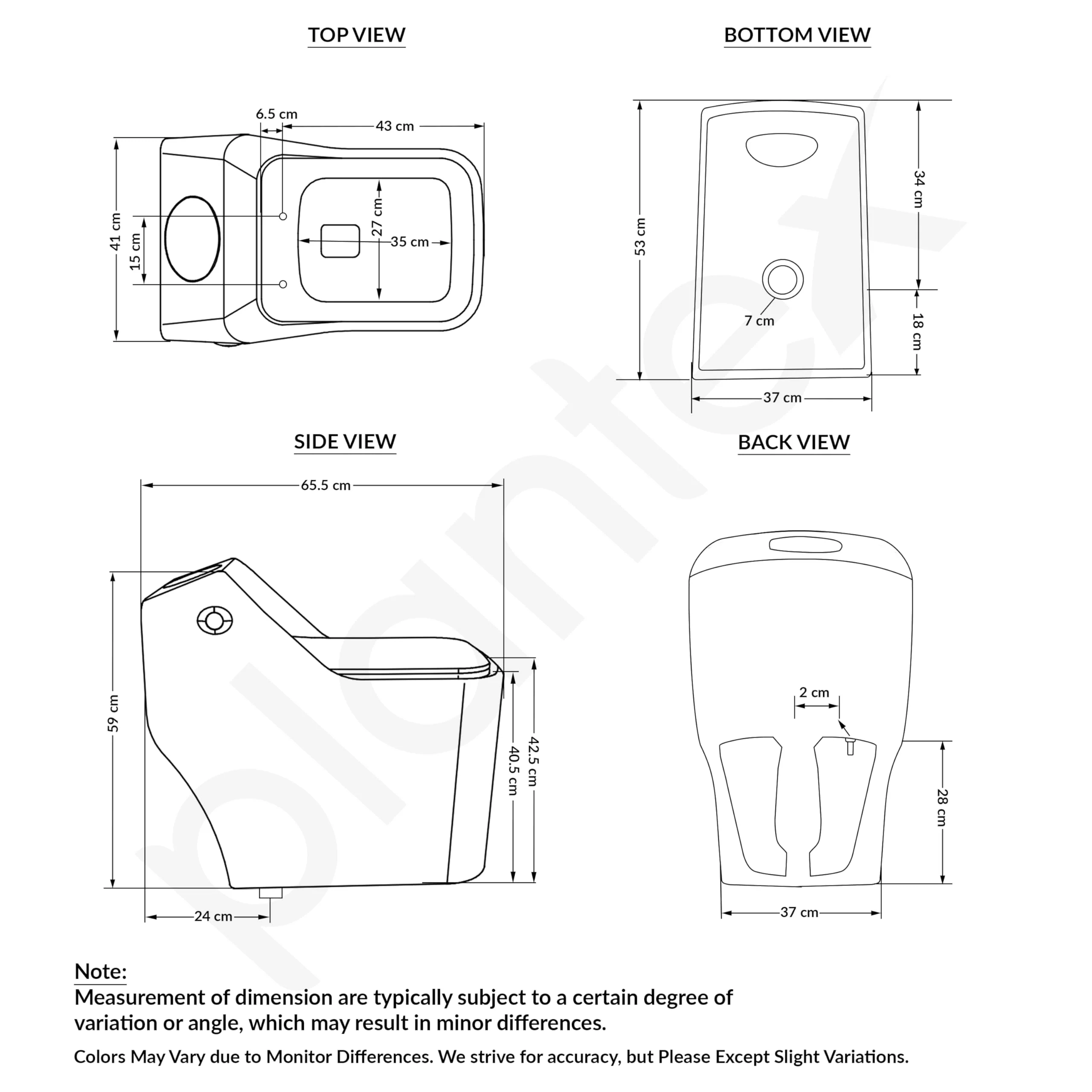 Plantex Imported Ceramic Commode/Rimless Siphonic Western Toilet/S Trap Floor Mounted Commode with Soft Close Toilet Seat Cover (Matt Grey) - Image 3