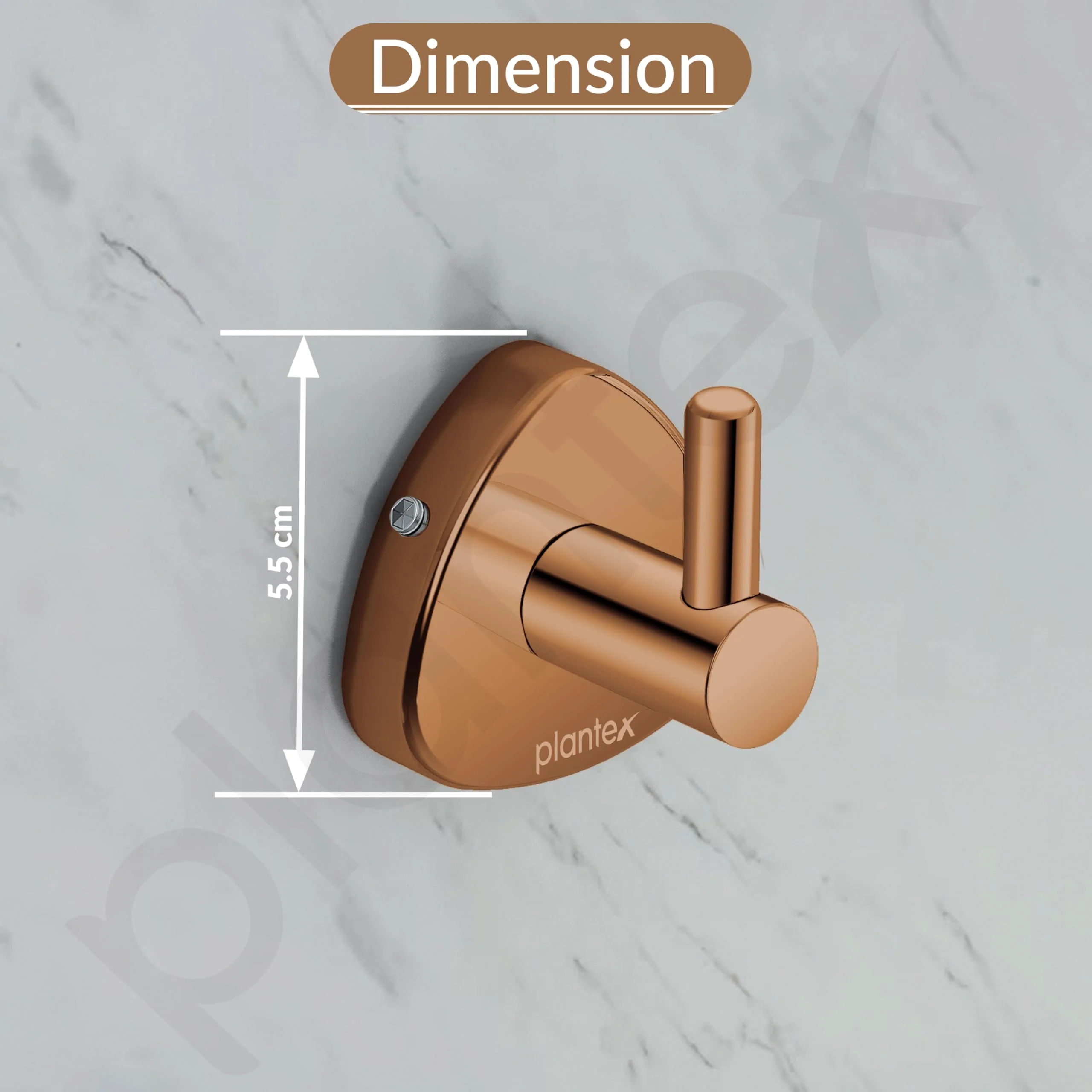 Plantex J4 Stainless Steel Clothes Hanger for Wall/Hangers for Bathroom/Robe Hook/Bathroom Accessories (PVD Rose Gold Finish) Angel - Image 3