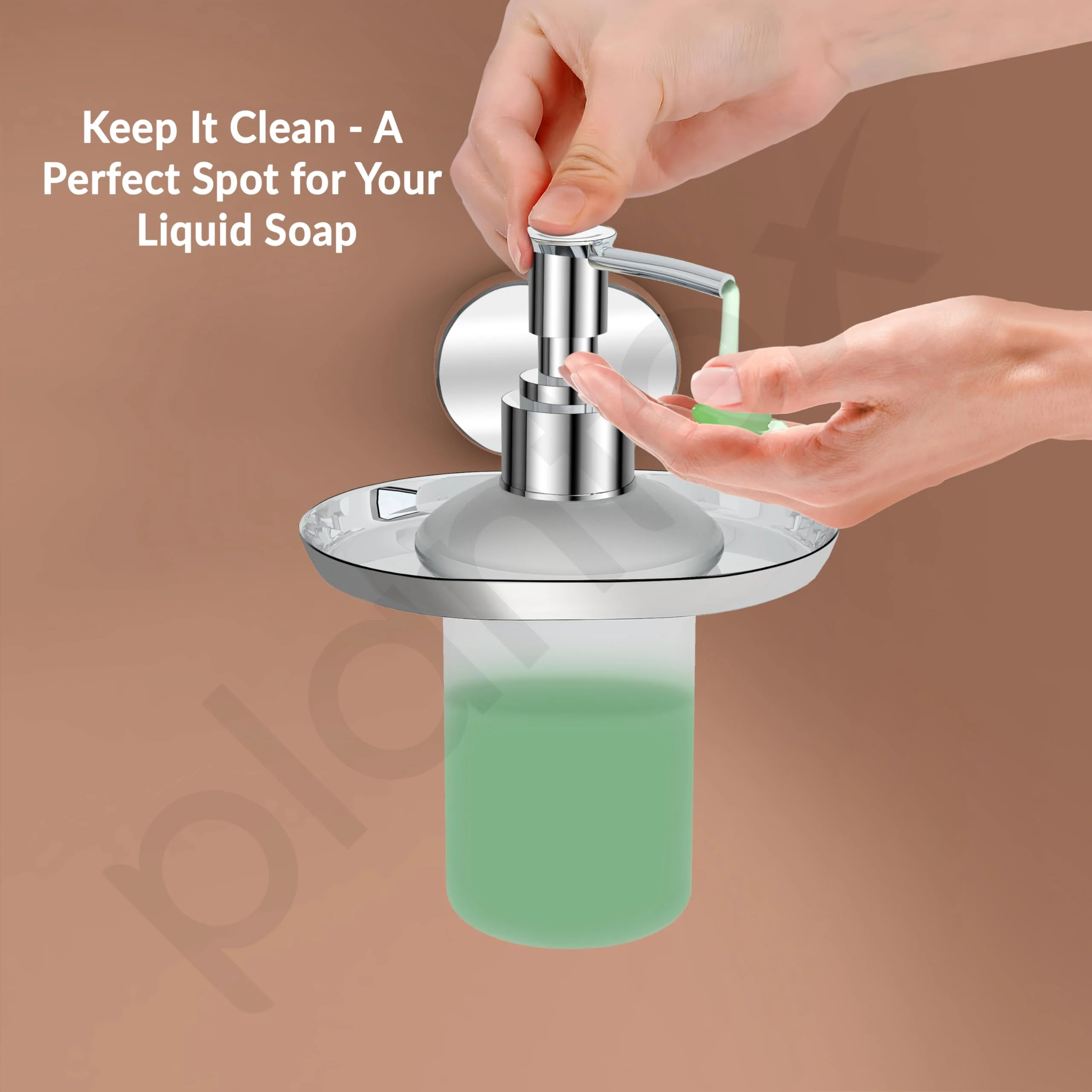 Plantex J4 Stainless Steel Liquid Soap Dispenser/Shampoo Dispenser for Wash Basin/Hand Wash Dispenser Wall Mounted/Bathroom Accessories (Chrome Finish) Onix - Image 7