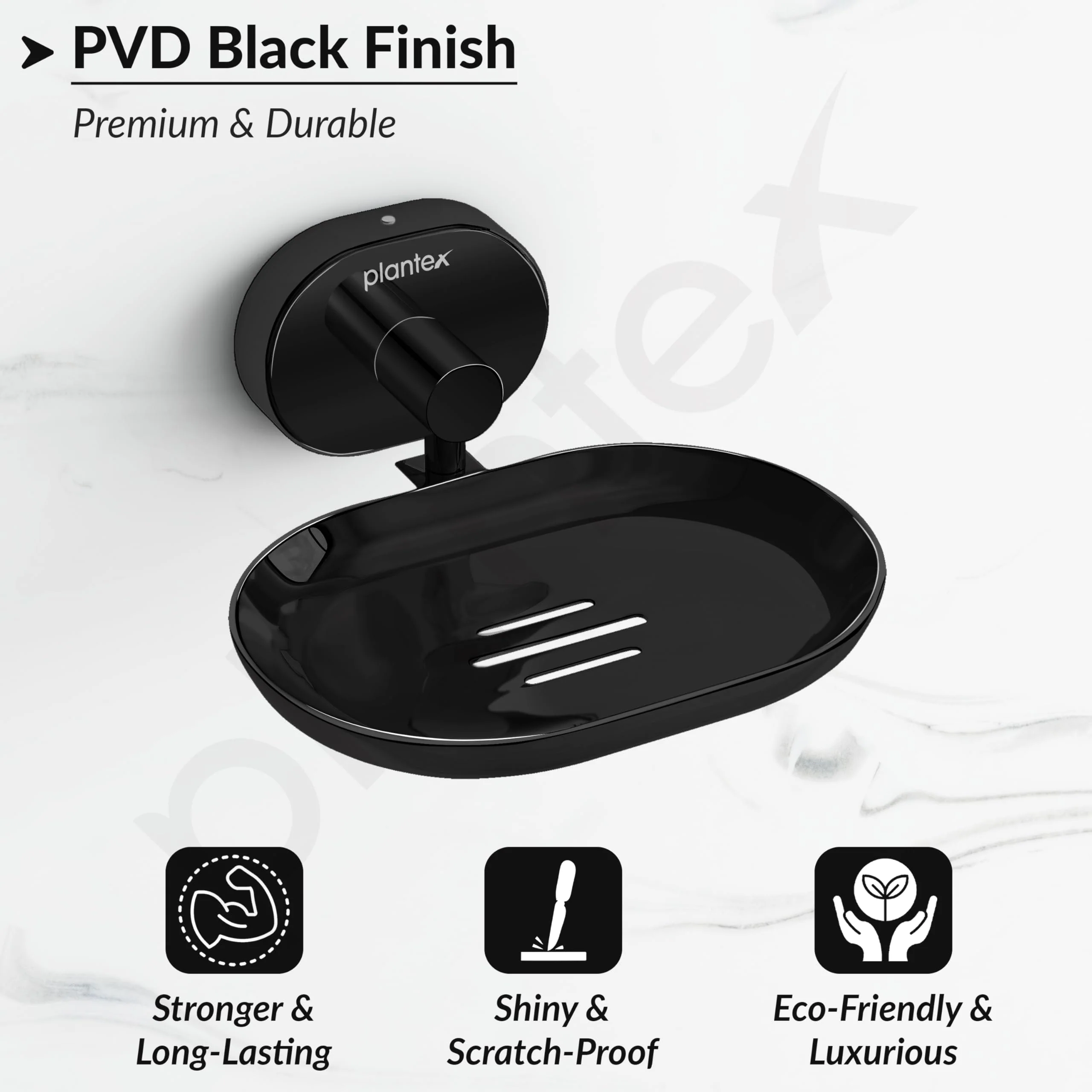Plantex J4 Stainless Steel Wall Mounted Soap Holder for Bathroom/Soap Holder for Kitchen/Soap Stand for Bathroom/Bathroom Accessories (PVD Black Finish) Onix - Image 6