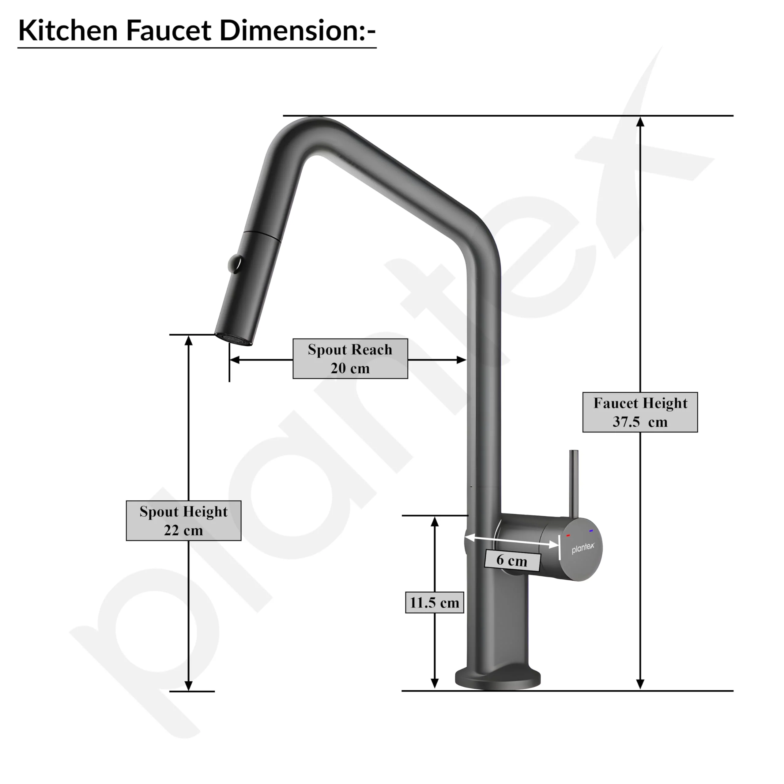 Plantex Kitchen Faucets for Sink and 360° Swivel Spout/Sink Tap for Kitchen Basin/Kitchen Taps for Home Sink - Deck Mounted - (8991-Grey) - Image 3