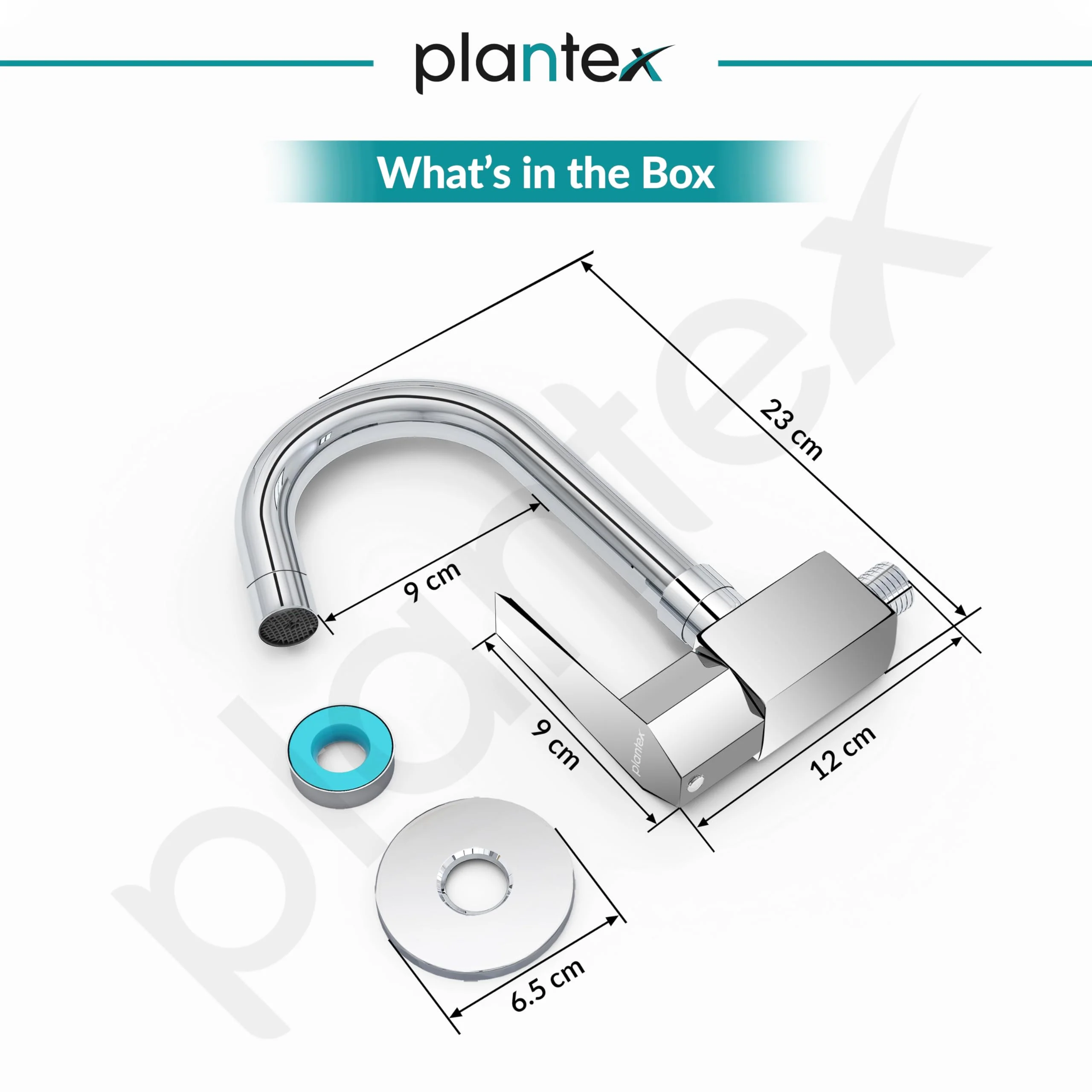 Plantex Kitchen Sink Tap with Water Saving Nozzel/Wall Mount Sink Tap for Kitchen Basin with 360° Swivel Spout (Celesiya-1247) - Image 3