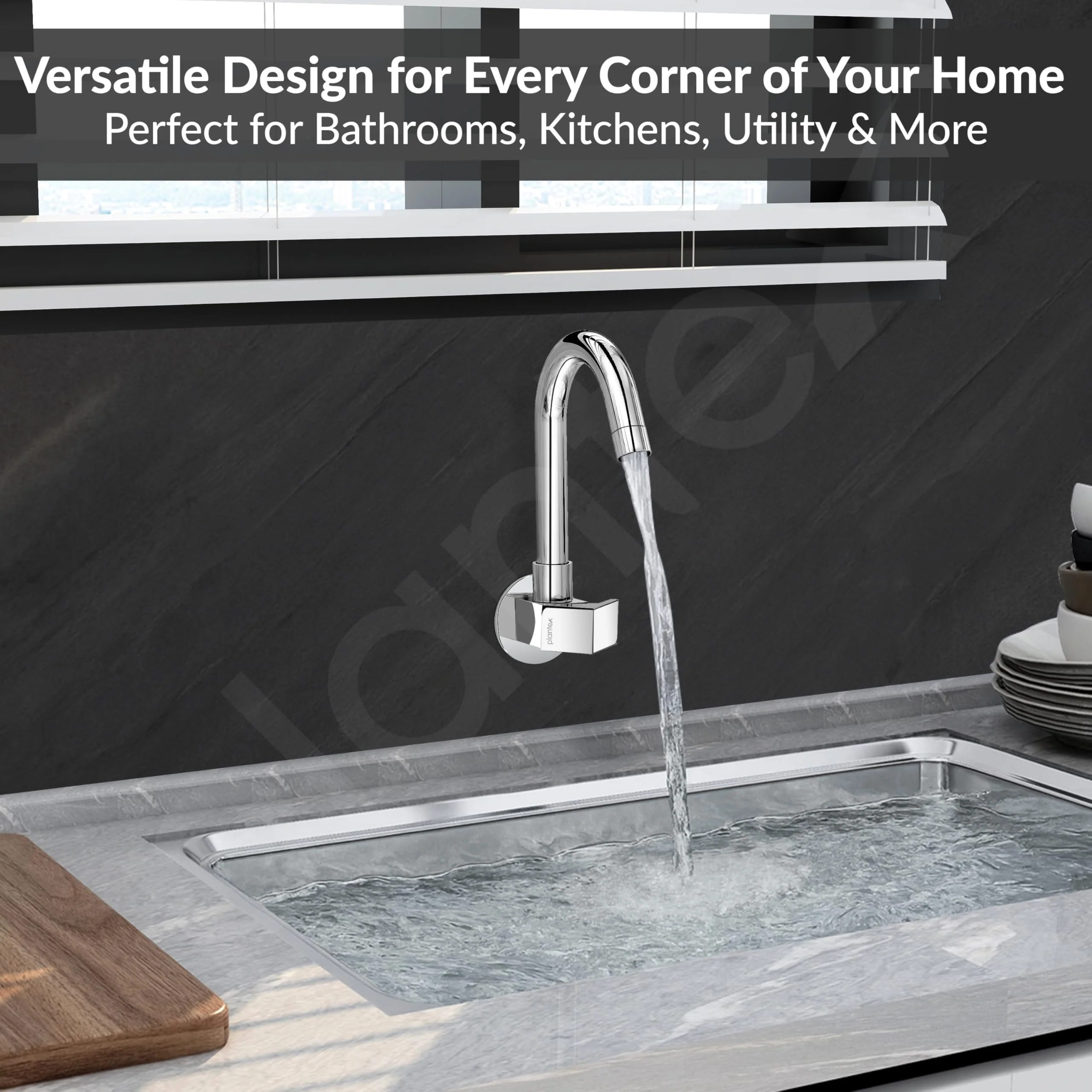 Plantex Kitchen Sink Tap with Water Saving Nozzle/Wall Mount Sink Tap for Kitchen Basin with 360° Swivel Spout-7 Year Warranty by Plantex (PRI-310-Chrome) - Image 7