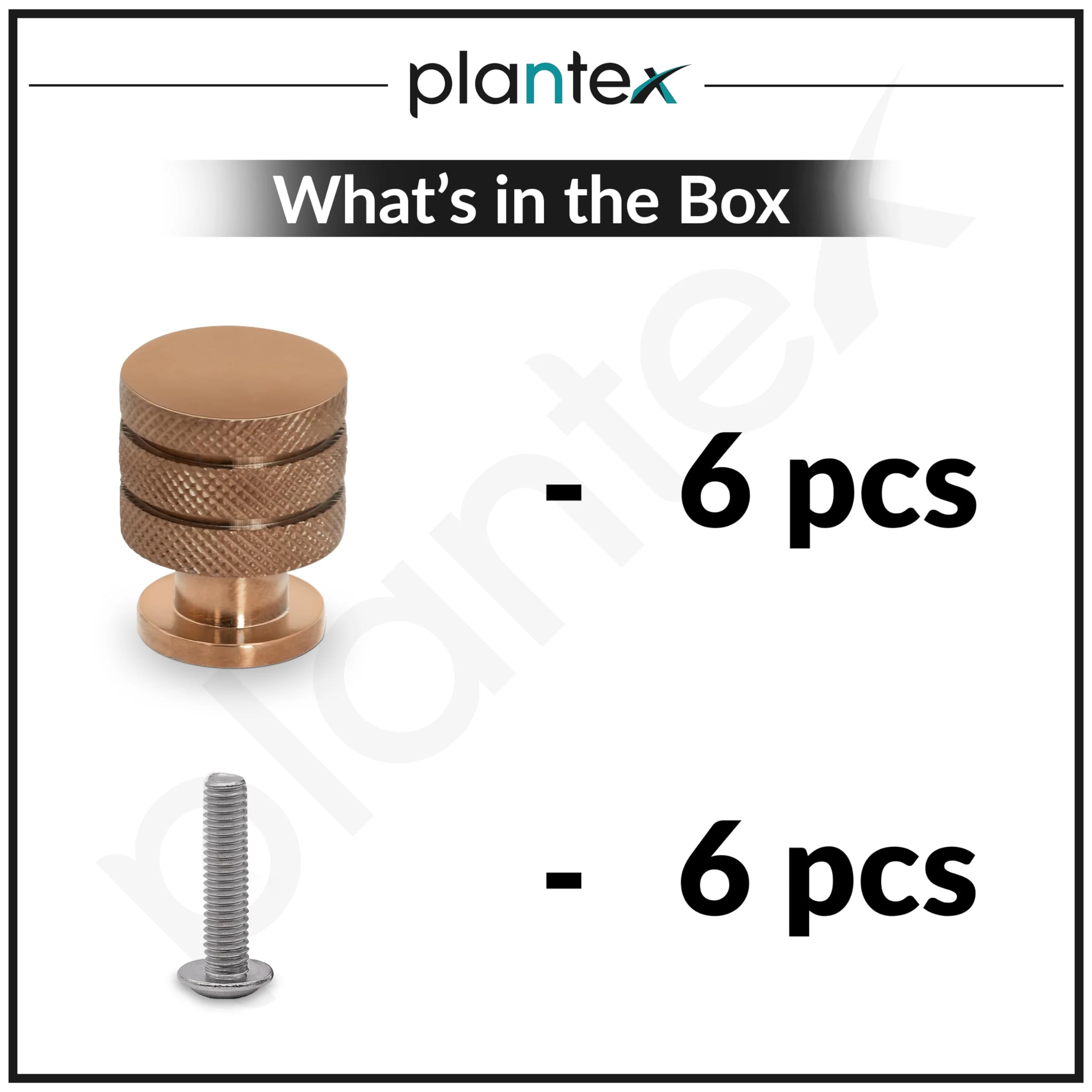 Plantex Knobs for Drawer/Cabinet Knobs/Drawer knobs Handle/Pull-Push Knobs for Home/Office Drawers - Pack of 6 (Rose Gold) - Image 5