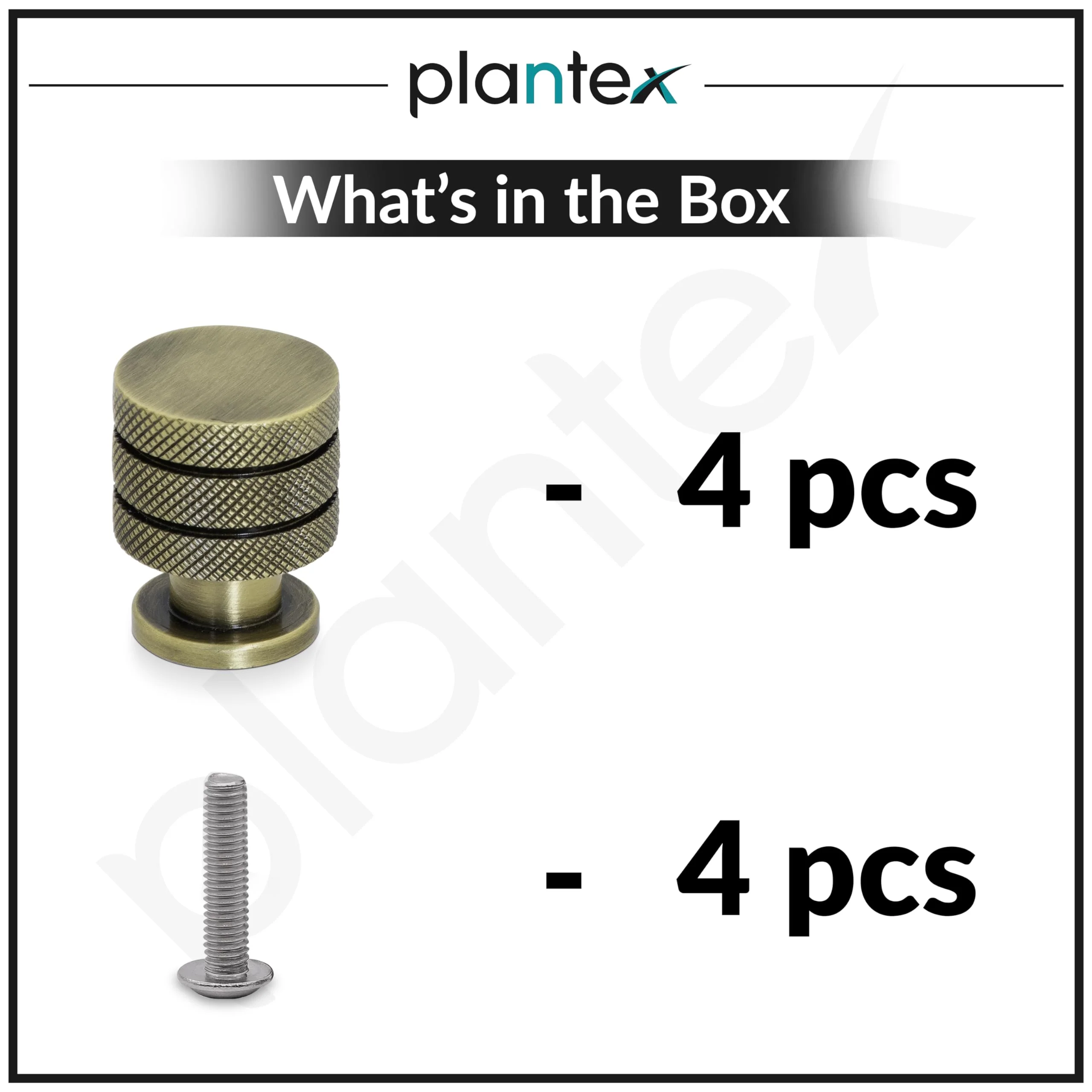 Plantex Knobs for Drawer/Cabinet Knobs/Handle for Drawer/Pull-Push Knobs for Home & Office Drawers - Pack of 4 (Brass Antique) - Image 5